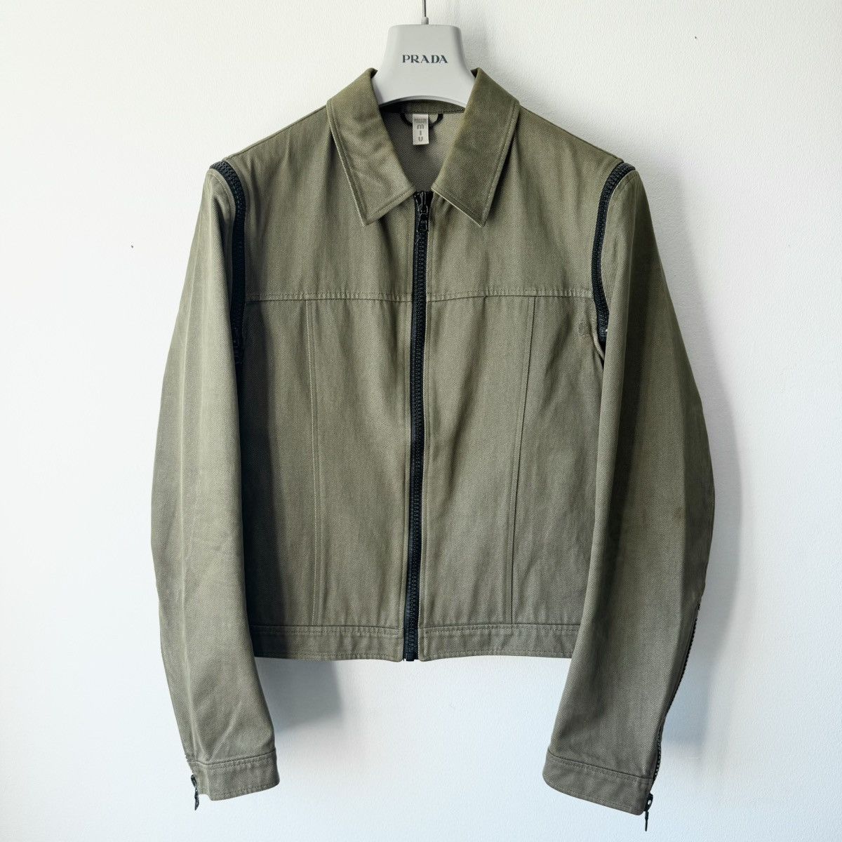 Miu Miu Miu Miu SS2000 Cotton Cropped Zip-Up Modular Denim Jacket Size US M / EU 48-50 / 2 - 1 Thumbnail