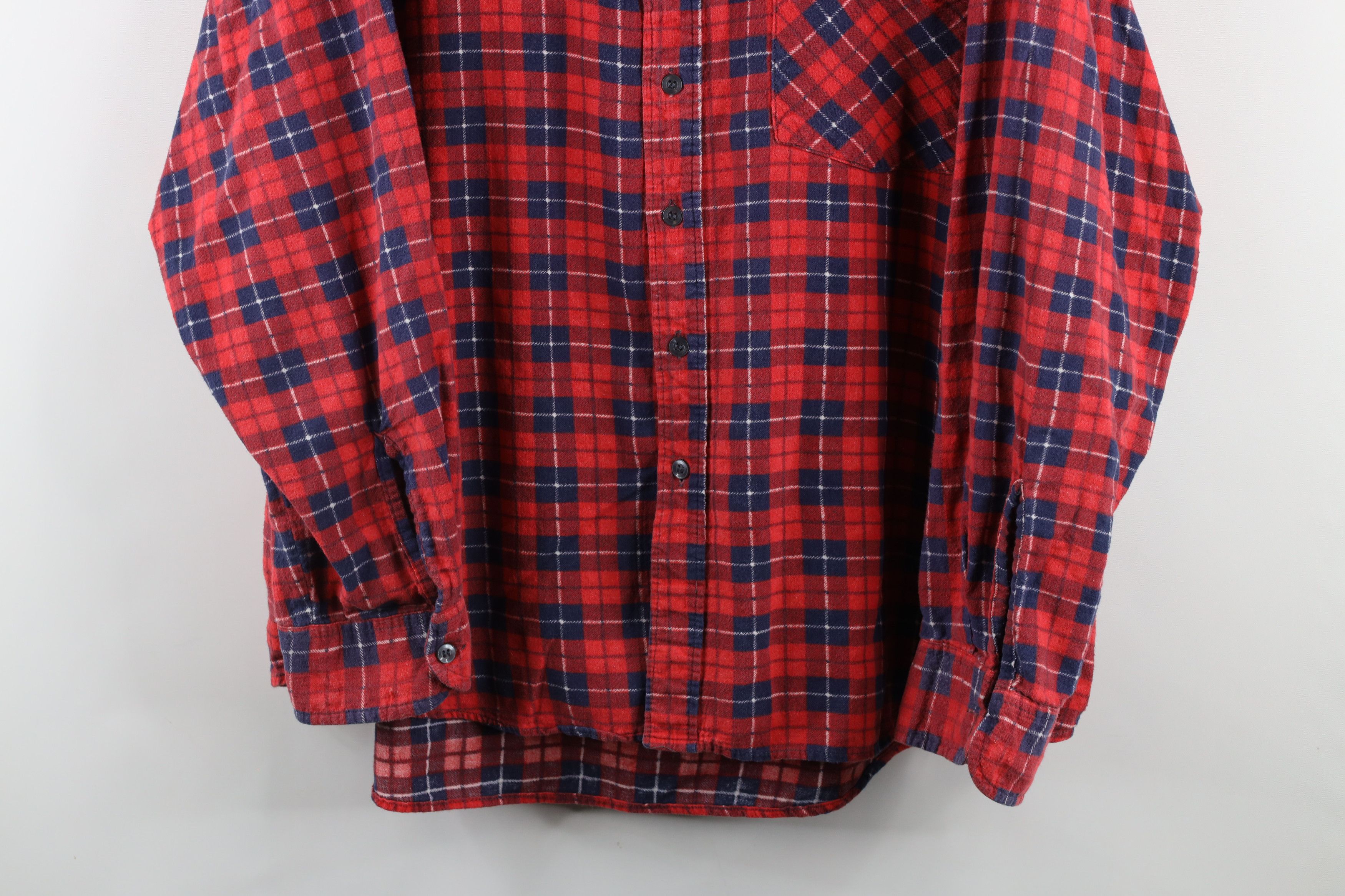 Vintage Vintage 70s Streetwear Flannel Collared Button Shirt Plaid Size US XL / EU 56 / 4 - 3 Thumbnail