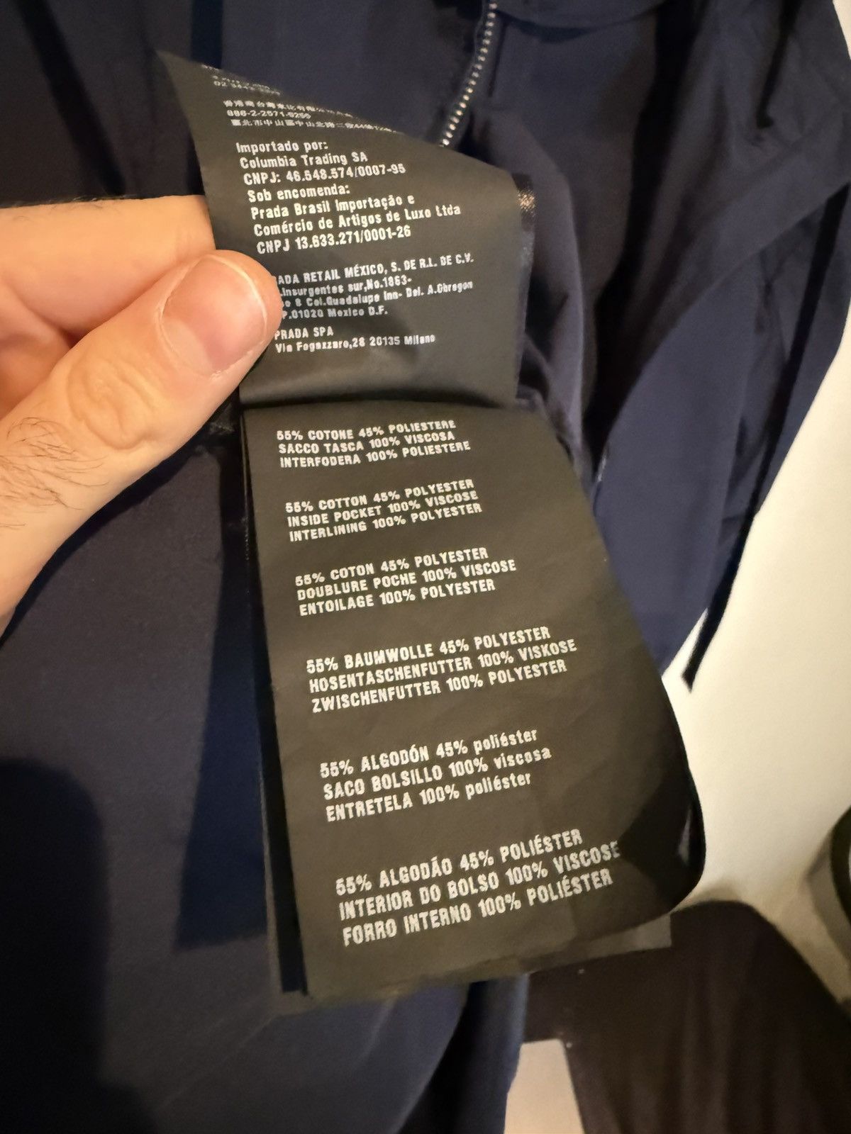 Prada Prada Hooded Raincoat Navy Technical Jacket Size S (IT 42) Size S / US 4 / IT 40 - 8 Thumbnail