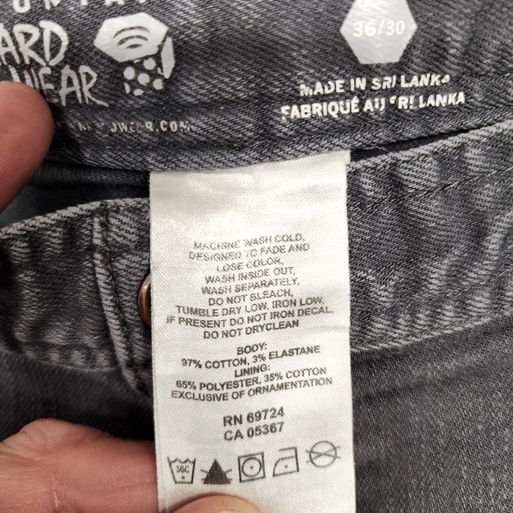 Mountain Hardwear VINTAGE Mountain Hardwear Jeans Mens 36x30 Black Straight Leg Cotton Blend Stretch Size US 36 / EU 52 - 5 Thumbnail