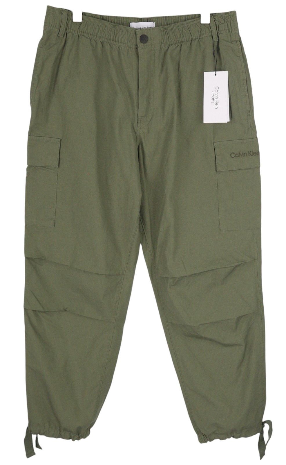 Calvin Klein ESSENTIAL REGULAR L Green Cargo Waist Logo Trousers 85163 Size US 36 / EU 52 - 1 Thumbnail