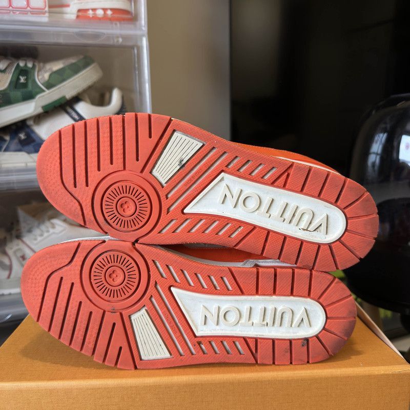 Louis Vuitton Louis Vuitton Trainer Low-Top Sneakers in Orange 0079 Size US 9.5 / IT 39.5 - 3 Thumbnail