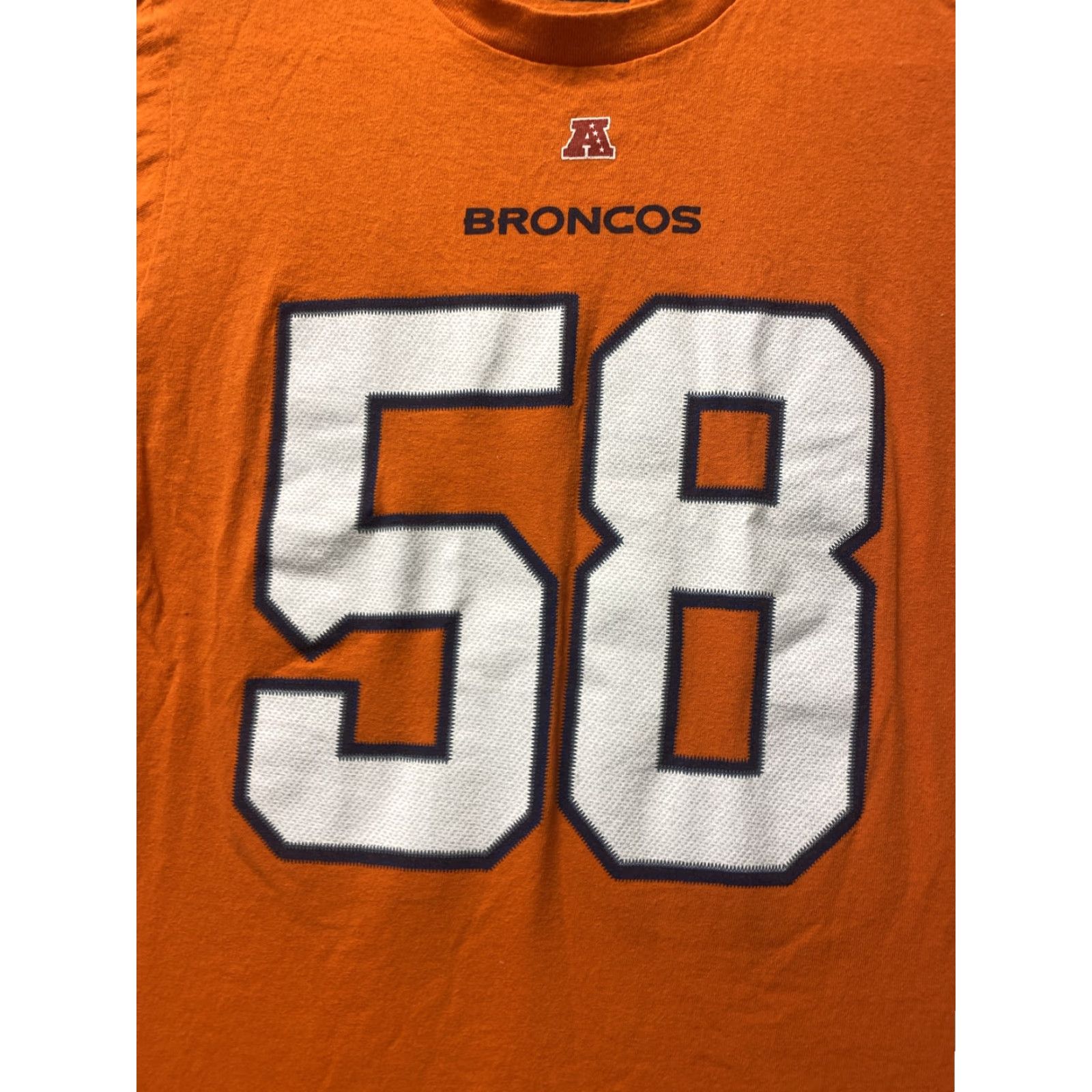 NFL NFL Denver Broncos T Shirt Mens S Pullover Short Sleeve Athletic Orange 113-48 Sports Logo Football Shirts Mens Small Orange Size US S / EU 44-46 / 1 - 2 Thumbnail