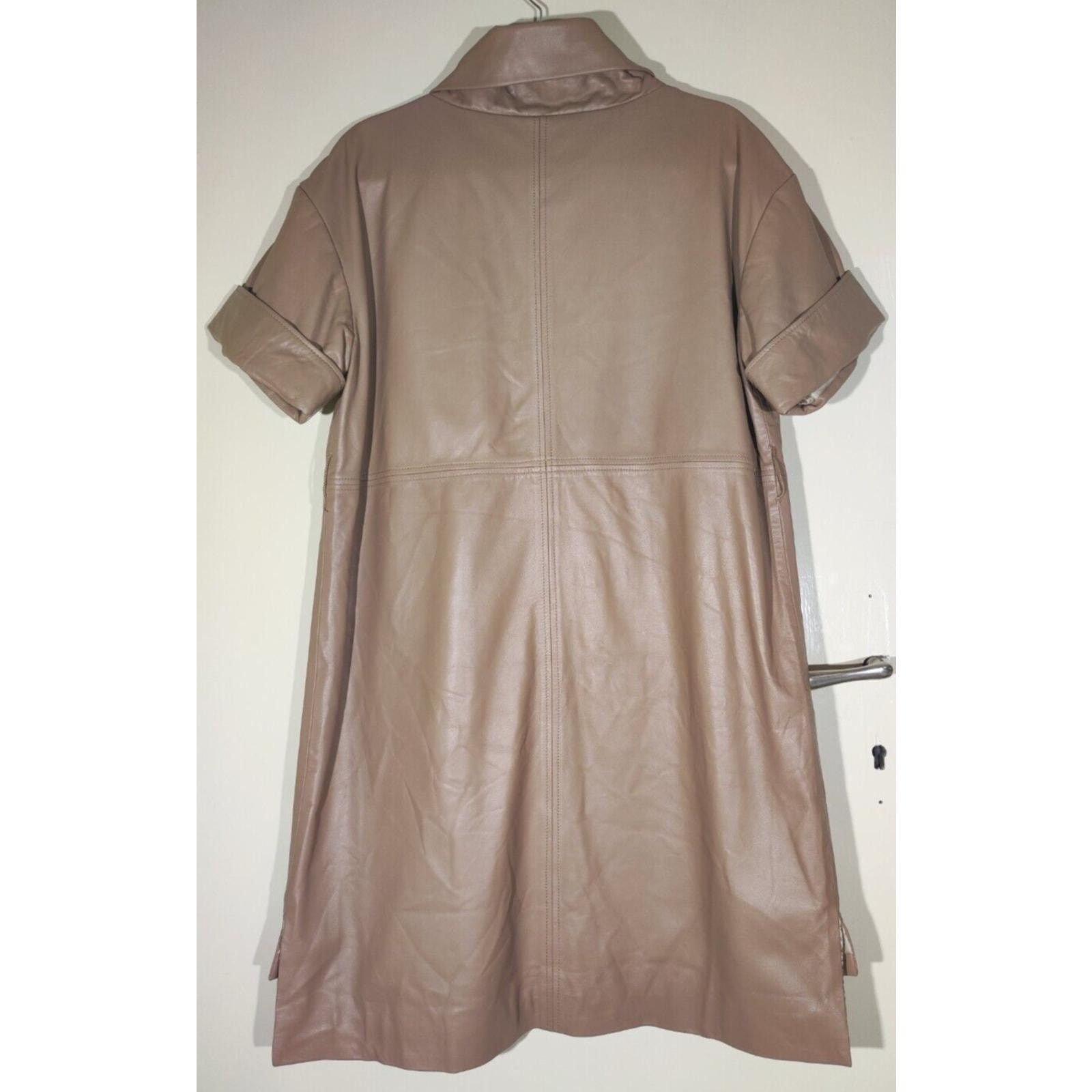 Karen Millen Karen Millen Napa Leather Cowl Dress Lambskin UK12 EU40 M Size M / US 6-8 / IT 42-44 - 2 Thumbnail