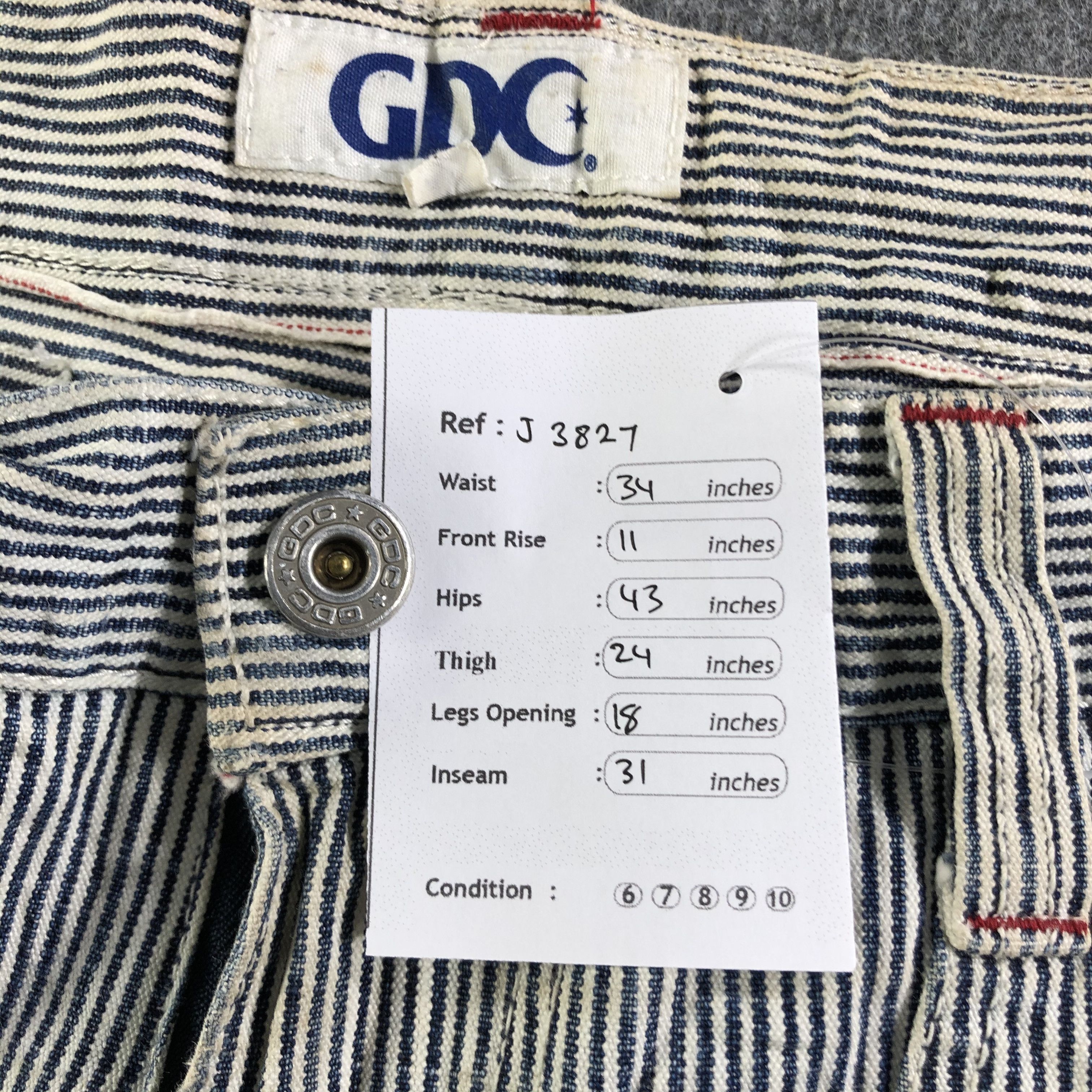 Japanese Brand Vintage Gdc Hickory Painter Jeans-J3827 Size US 34 / EU 50 - 11 Thumbnail