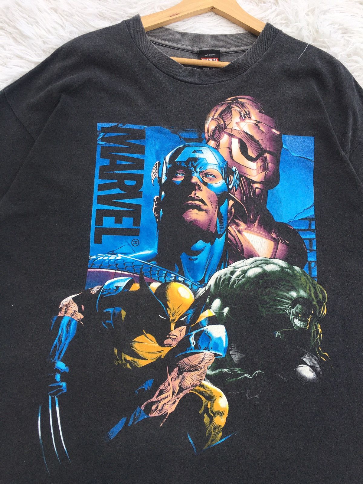 Marvel Comics Rare Marvel Superheros Printed Tshirt Size US XL / EU 56 / 4 - 6 Thumbnail