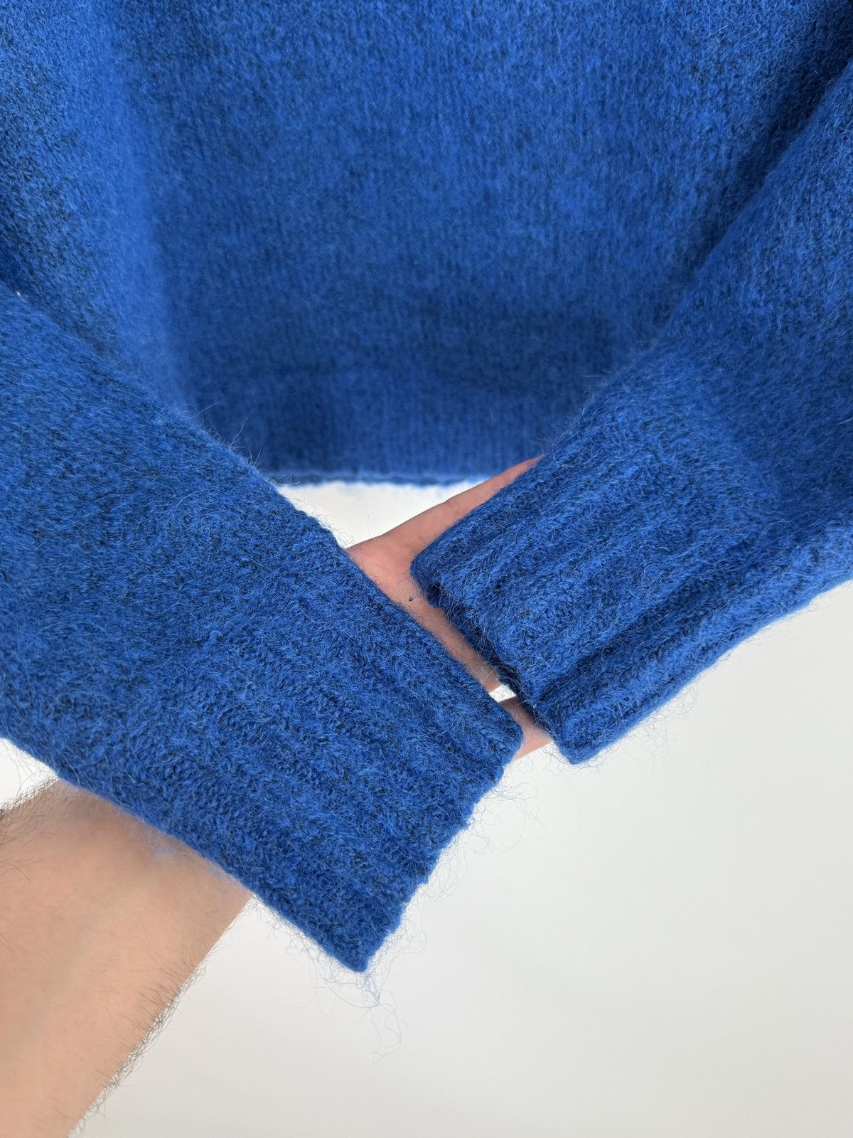 Samsoe Samsoe Samsoe Samsoe Eti Super Blue Wool Blend Crewneck Sweater XS Size XS / US 0-2 / IT 36-38 - 6 Thumbnail
