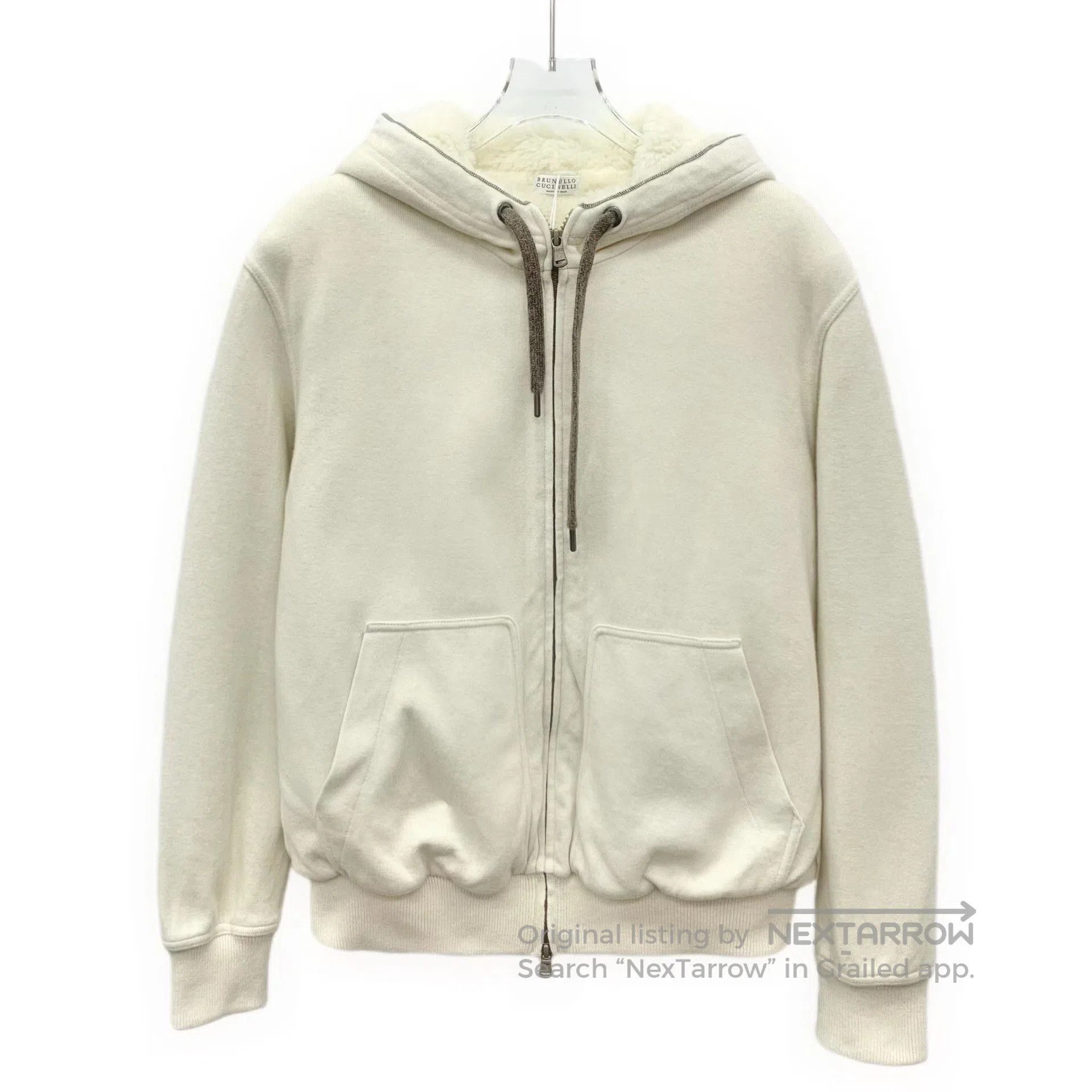 Brunello Cucinelli Brunello Cucinelli Beige Cashmere Hooded Jacket. Size US S / EU 44-46 / 1 - 1 Thumbnail