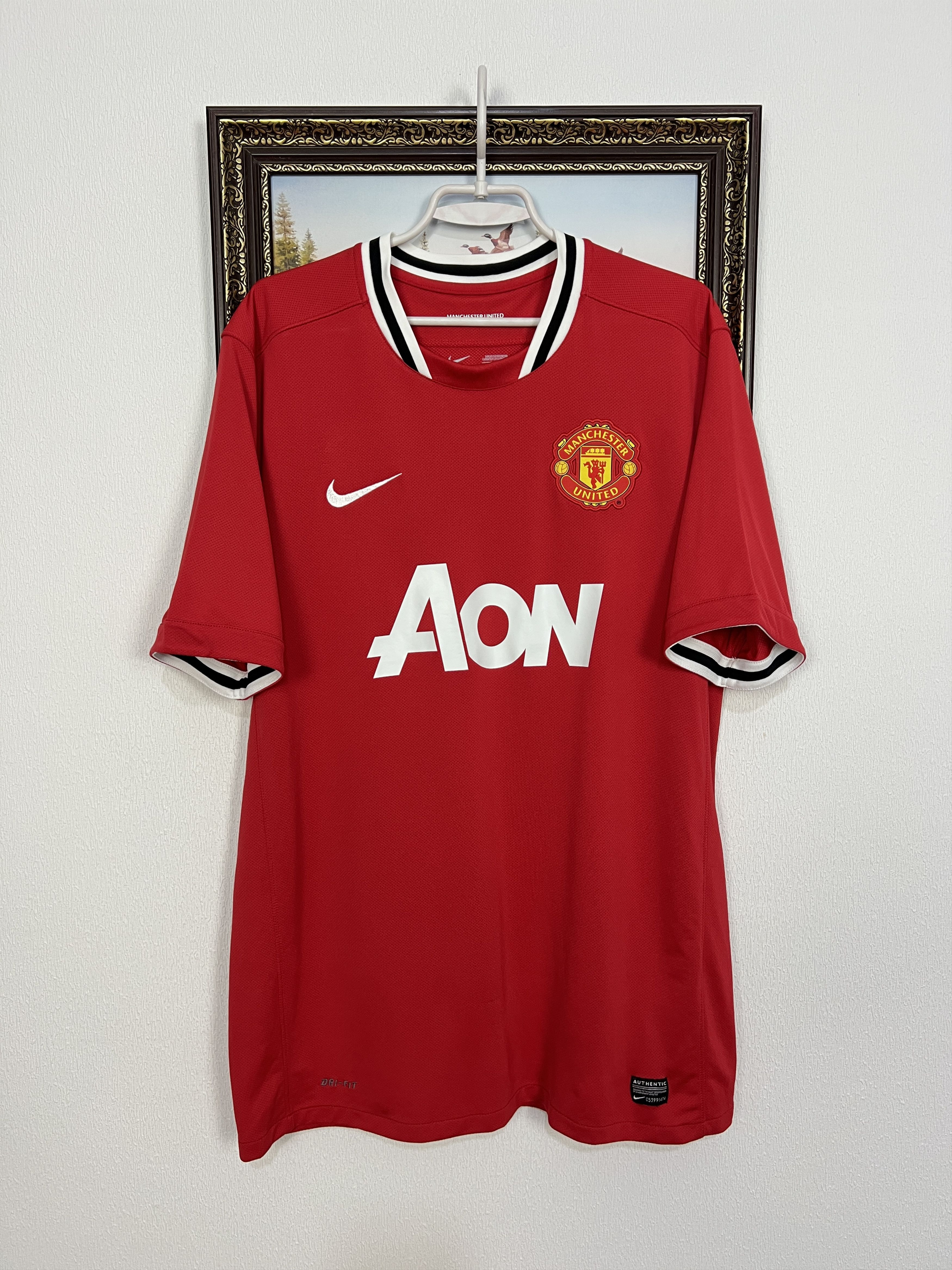 Nike Manchester United football shirt Soccer Nike Jersey Trikot Size US XL / EU 56 / 4 - 1 Thumbnail