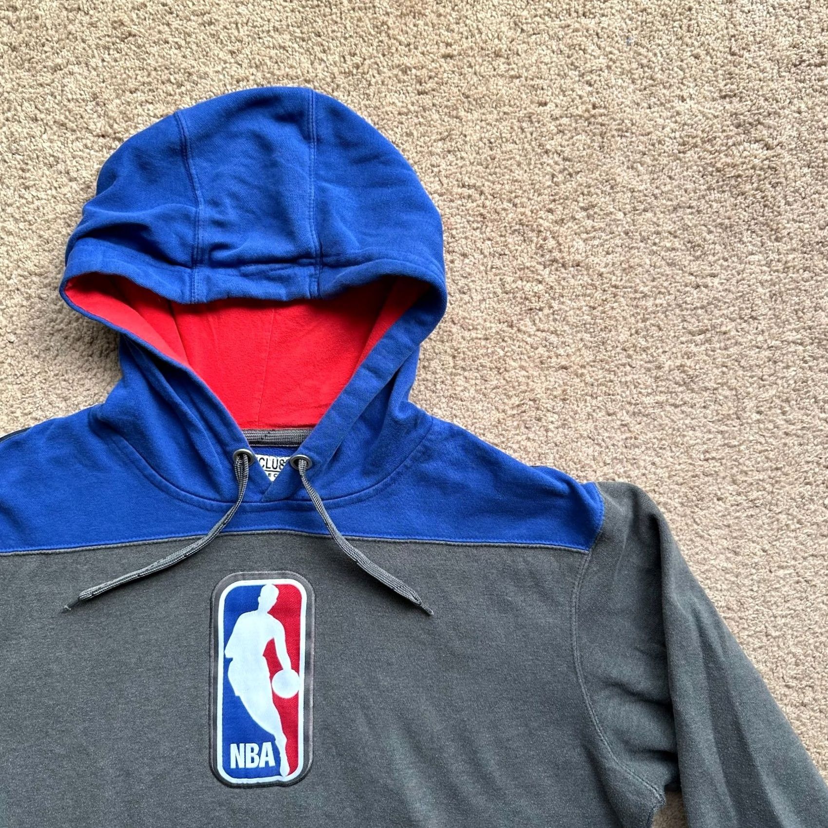 NBA NBA Sweatshirt Mens Large Hoodie Pullover Pockets Patch Grey Backetball Size US L / EU 52-54 / 3 - 4 Thumbnail