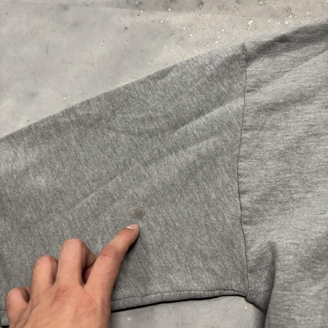 Japanese Brand × Vintage Crazy Vintage Y2K/2000s Light Grey Blank Essential Hoodie! Size US L / EU 52-54 / 3 - 6 Thumbnail