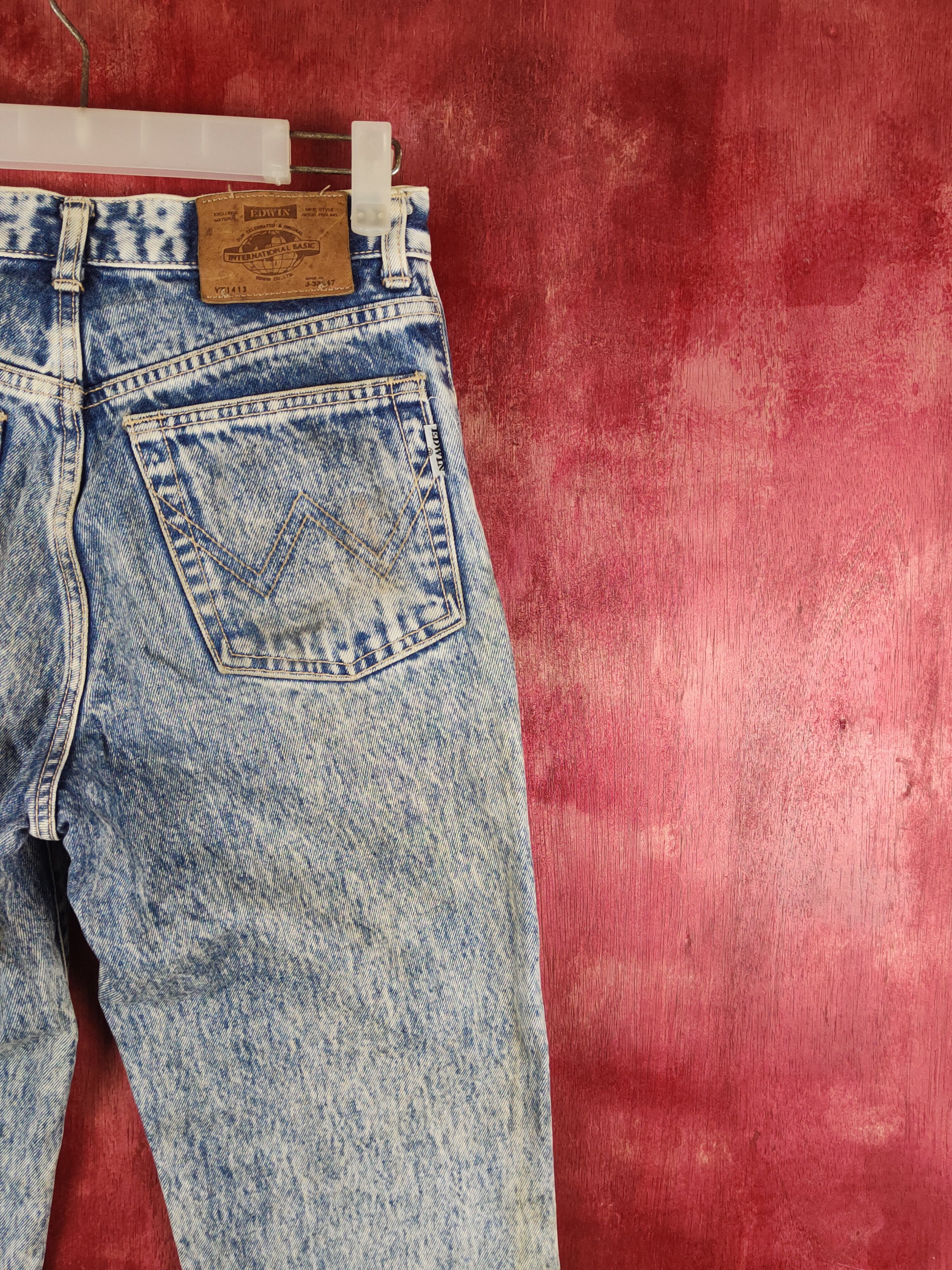 Edwin Edwin Blue Faded Distressed Ripped Jeans #S2360 Size US 27 - 11 Thumbnail