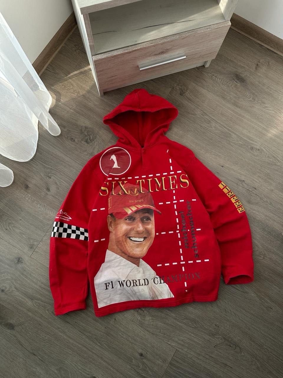 Formula 1 × Vintage Vintage Ferrari Michael Schumacher Racing Red Hoodie Size US M / EU 48-50 / 2 - 1 Thumbnail