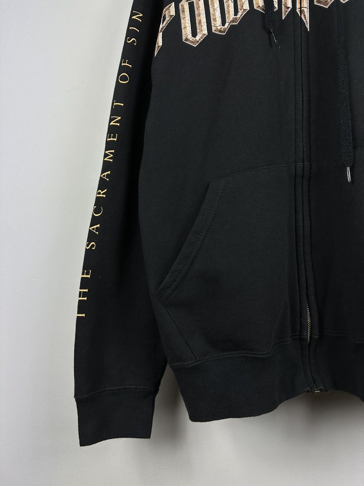 Band Tees × Vintage “THE SACRAMENT OF SIN” POWERWOLF Metal Band Zip Hoodie Y2K Size US M / EU 48-50 / 2 - 13 Thumbnail