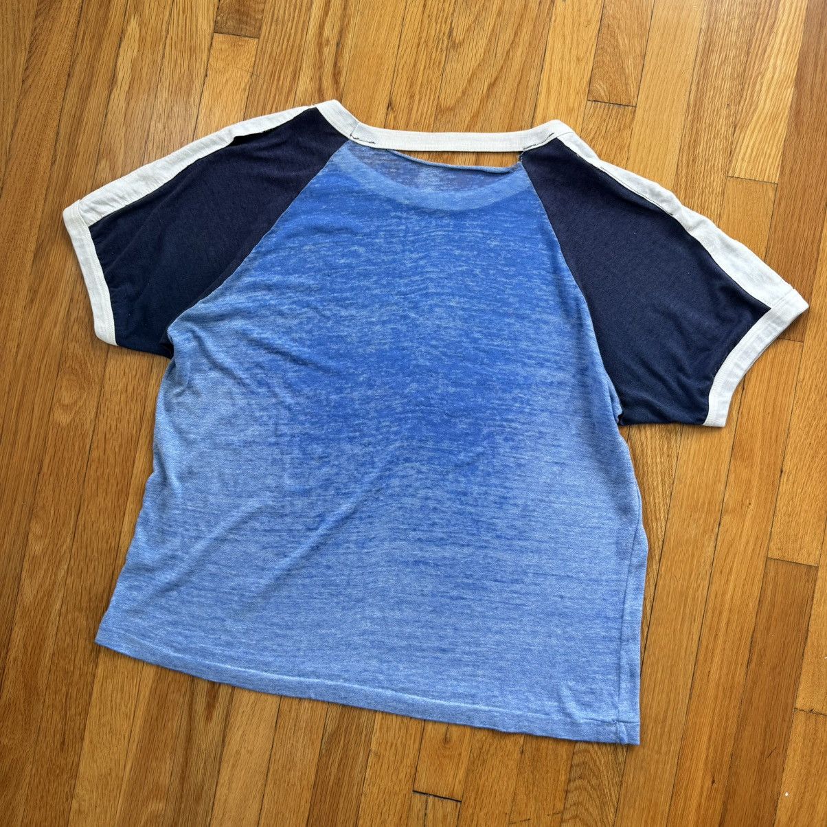 Vintage SINGLE STITCH PAPER THIN RINGER T SHIRT Size US L / EU 52-54 / 3 - 7 Thumbnail
