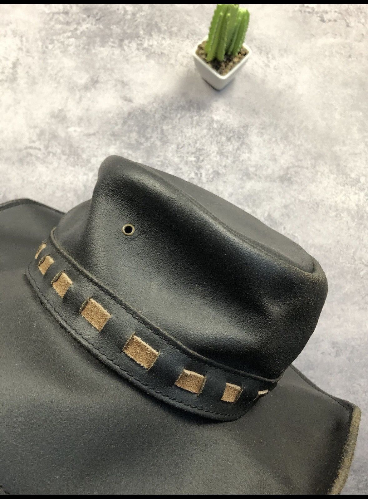 Vintage VINTAGE The Australian Bush Hat Co Statesman Leather Rare Size ONE SIZE - 2 Thumbnail