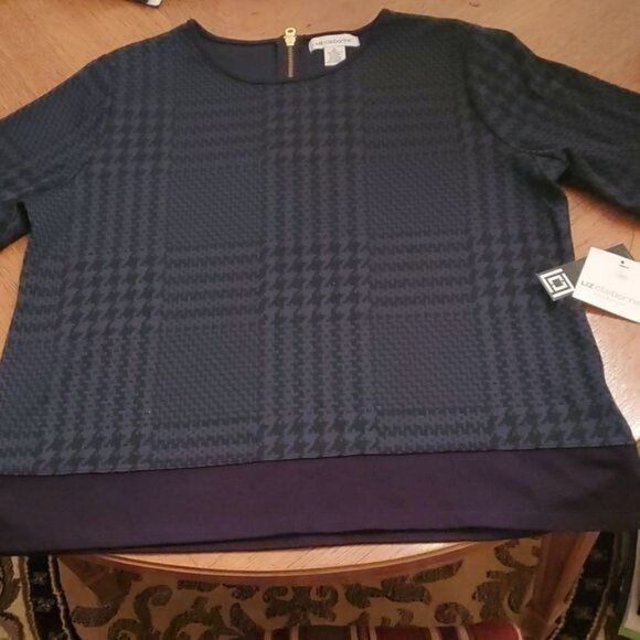 Vintage Liz Claiborne Zippered Pullover Sweater SS Sz. XL Top Tunic Size XL / US 12-14 / IT 48-50 - 1 Thumbnail