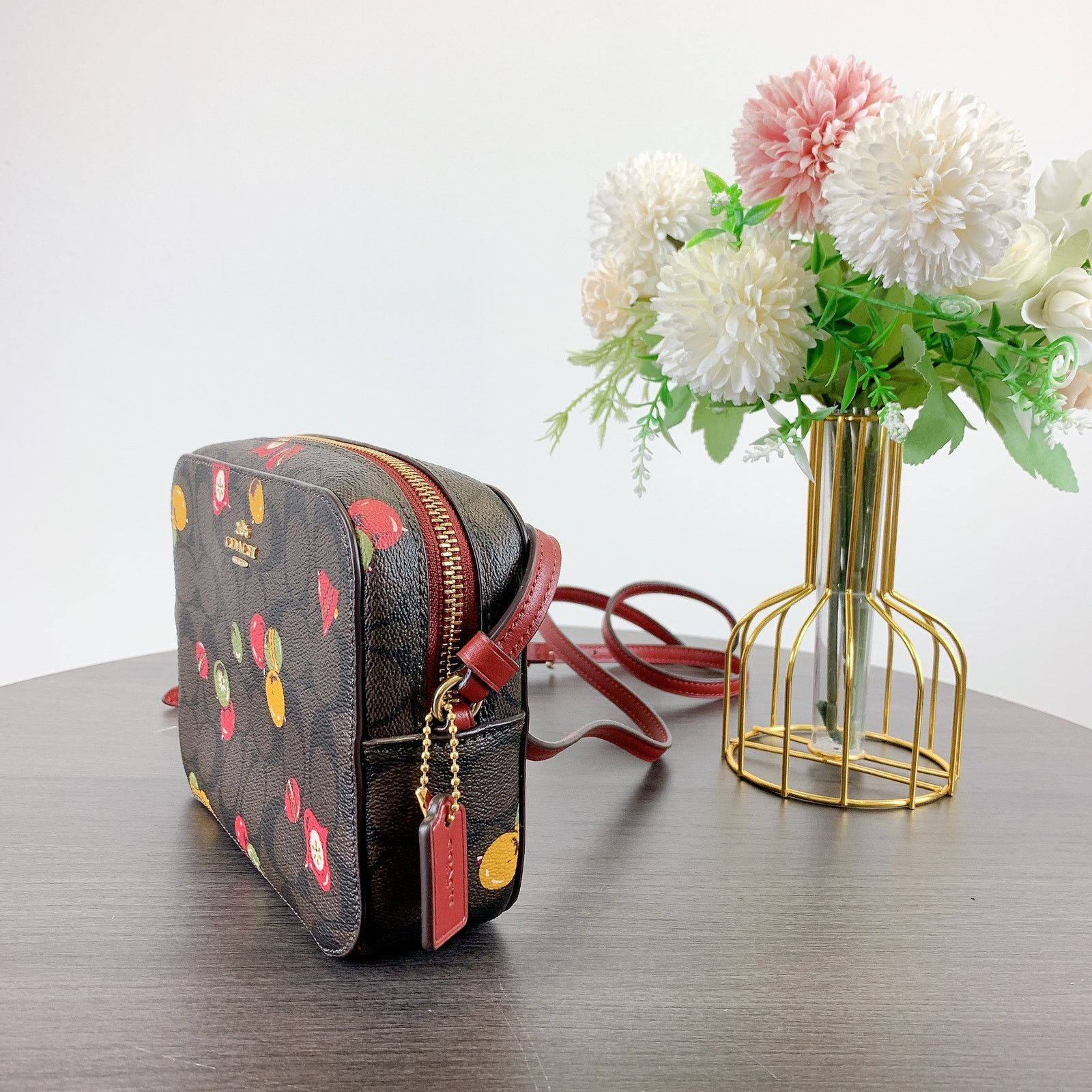 Coach Coach C6904 Mini Camera Bag Signature Canvas Ornament Print Size ONE SIZE - 4 Thumbnail