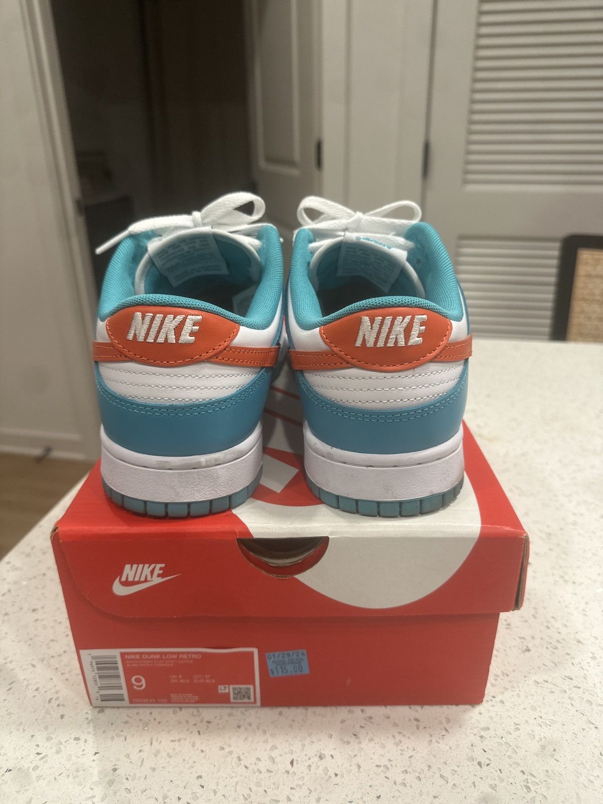 Nike Nike Dunk Low “Miami Dolphins” Size US 9 / EU 42 - 5 Thumbnail