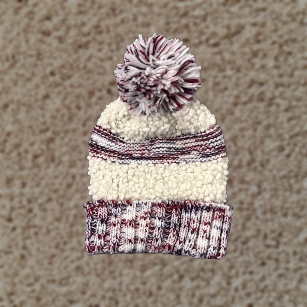Walmart Walmart Beanie Toque Womens One Size White Red Knit Logo Acrylic Nylon Blend Hat Size ONE SIZE - 1 Thumbnail