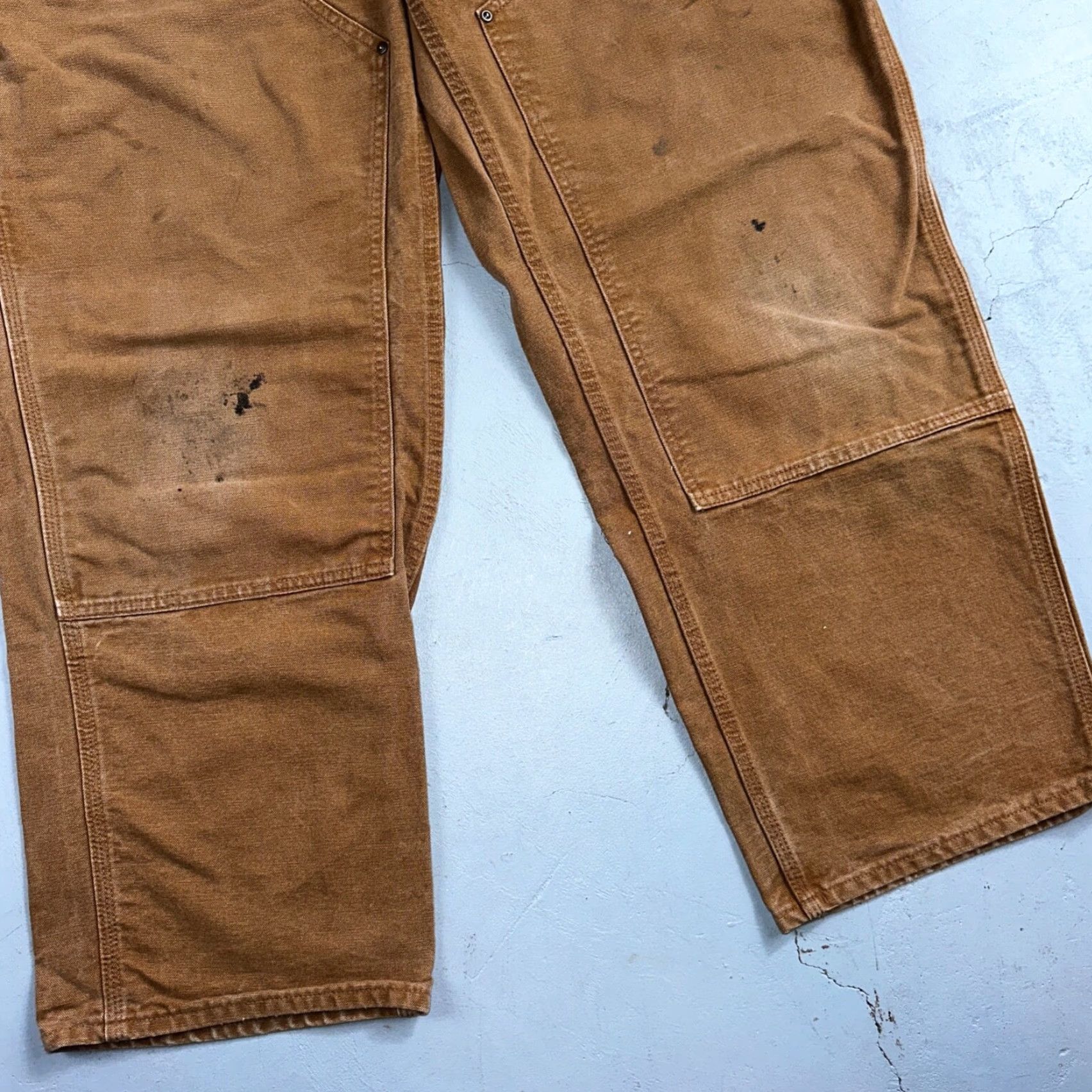 Carhartt VINTAGE Carhartt Pants Carpenter Double Knee Browns 40x30 Regular Brown 40 Mens Carhartt B01 BLK USA Size US 40 / EU 56 - 3 Thumbnail
