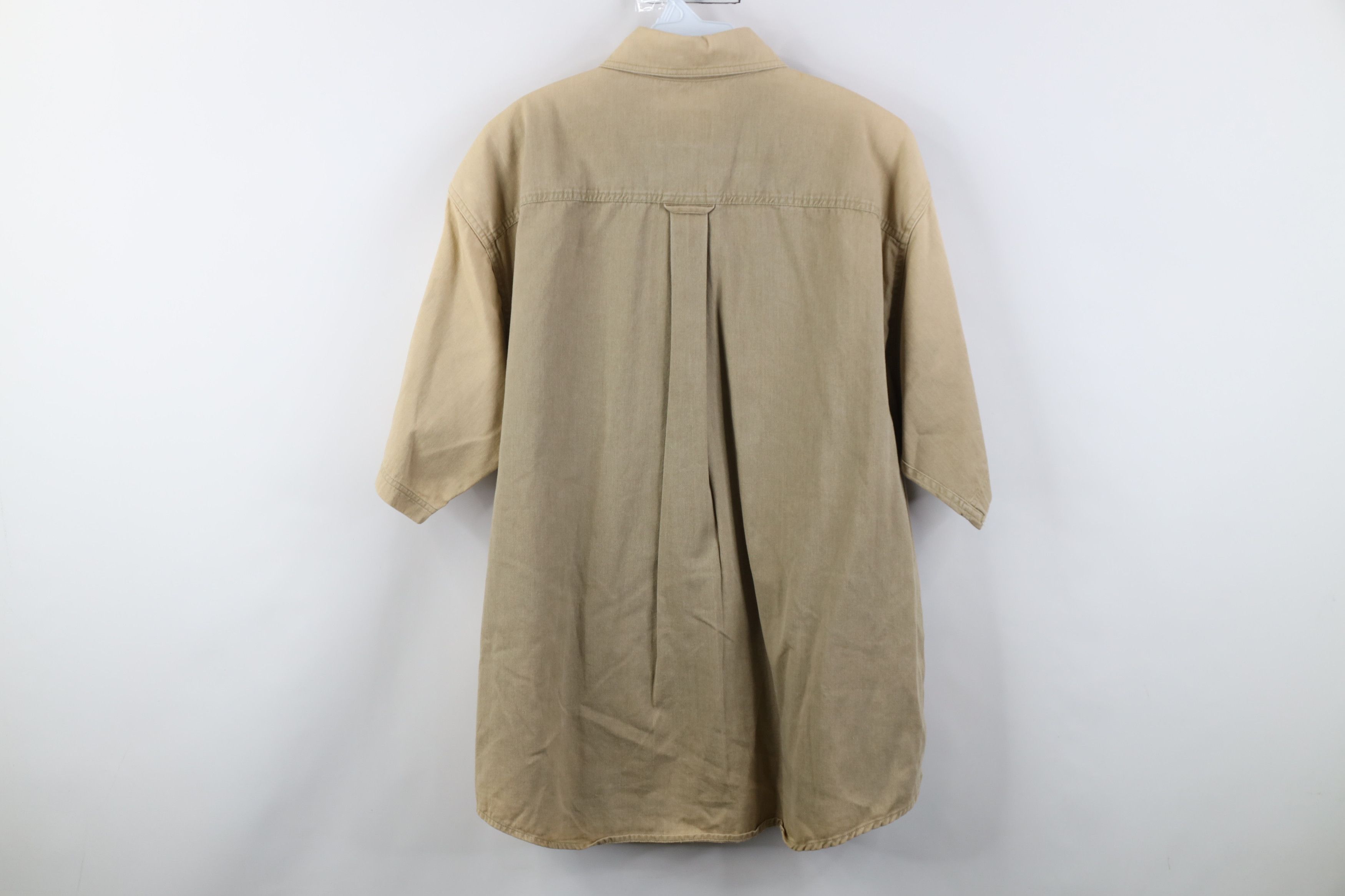 Woolrich Woolen Mills Vintage 90s Woolrich Pigment Dye Baggy Twill Button Shirt Size US L / EU 52-54 / 3 - 12 Thumbnail