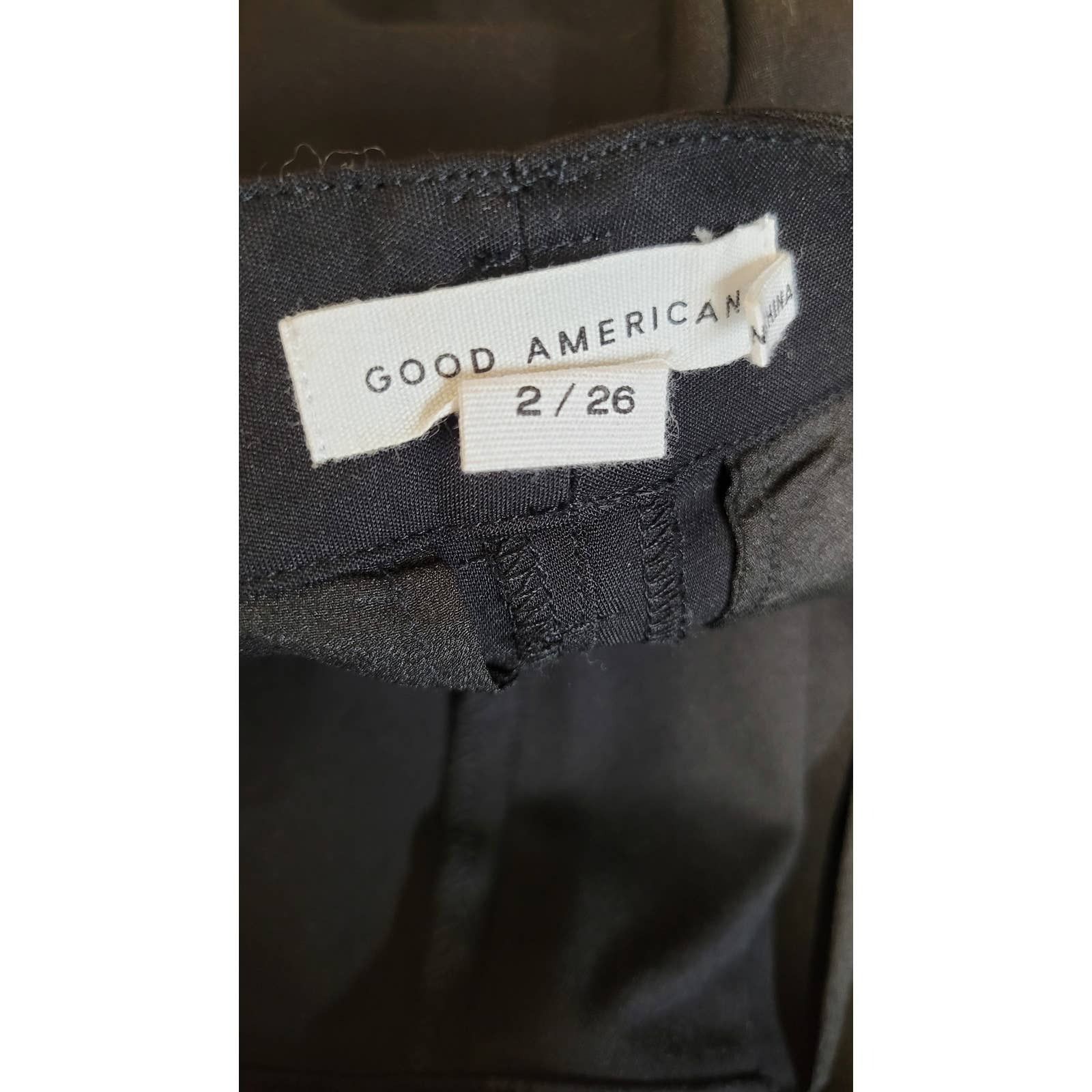 Good American Good American Black Slack Dress Pants Size 26" / US 2 / IT 38 - 3 Thumbnail