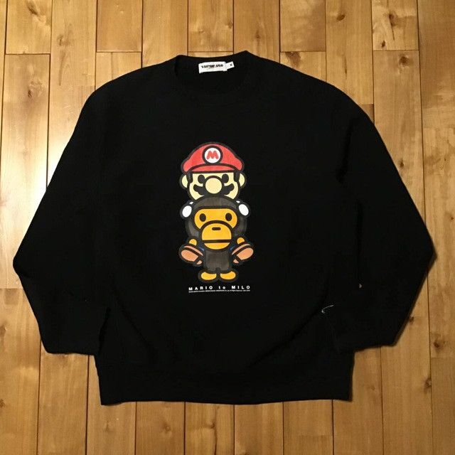 BAPE × Nintendo Mario & Milo sweat shirt a bathing ape NIGO