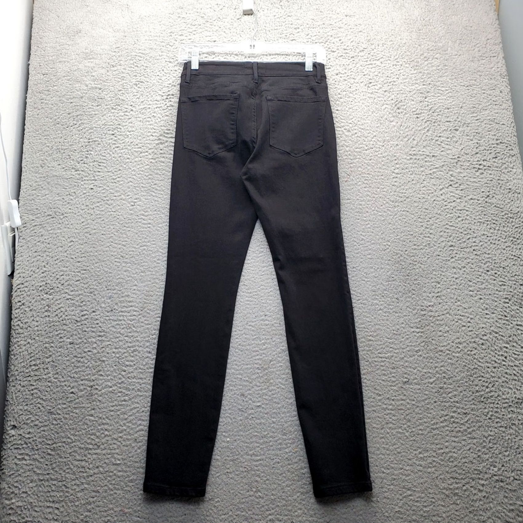 Frame FRAME Le Skinny de Jeanne Crop Jeans Womens 28 Black Denim Stretch Streetwear Size 28" / US 6 / IT 42 - 2 Thumbnail