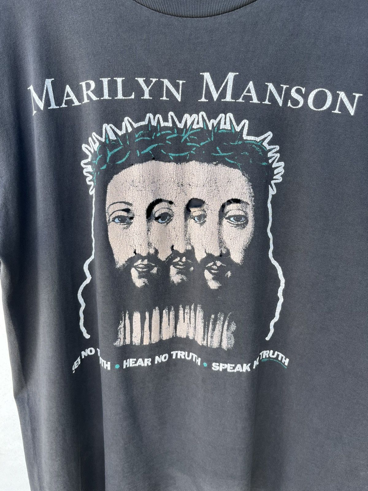 Marilyn Manson Vintage 1996 Faded Marilyn Manson ‘Believe’ Shirt Size XL Size US XL / EU 56 / 4 - 2 Thumbnail