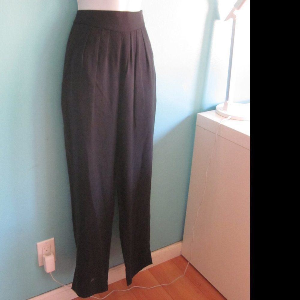 Elie Tahari Elie Tahari Pleated Front Navy Blue Lightweight Summer Trous Size 30" / US 8 / IT 44 - 6 Thumbnail
