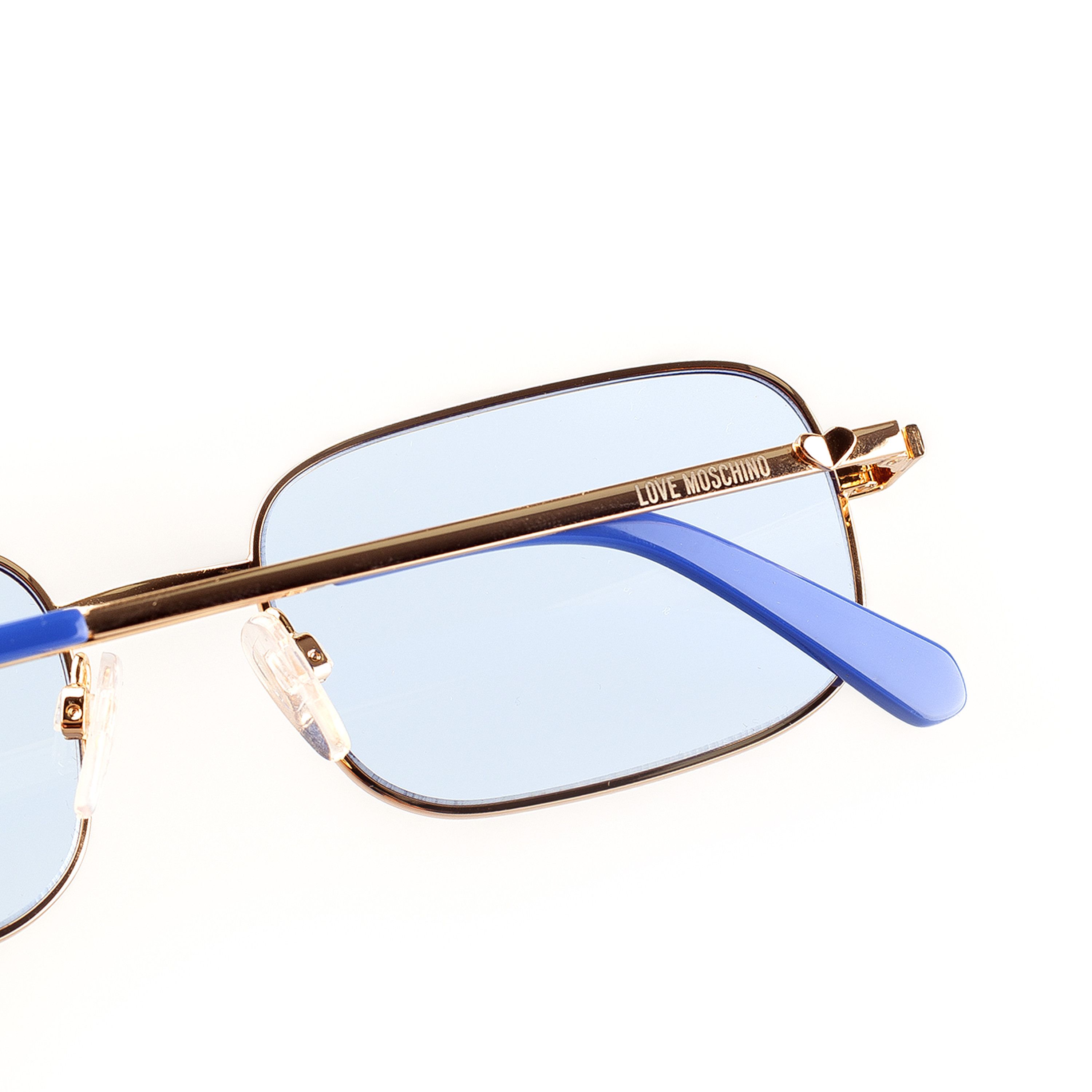 Moschino Moschino MOL012/S MVUKU 1AB-1A1 Blue/Golden Sunglasses Size ONE SIZE - 4 Thumbnail