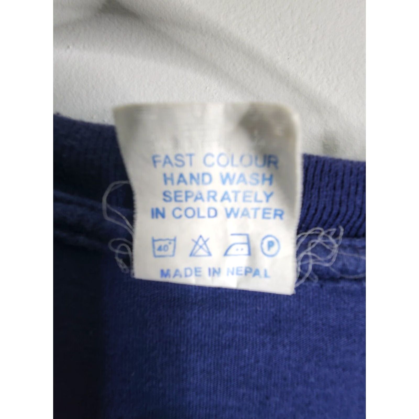 Vintage VINTAGE 90s Nepal Embroidered Yeti Yak Tourist T-Shirt Blue Mens XL Cotton Short Sleeve Size US XL / EU 56 / 4 - 4 Thumbnail
