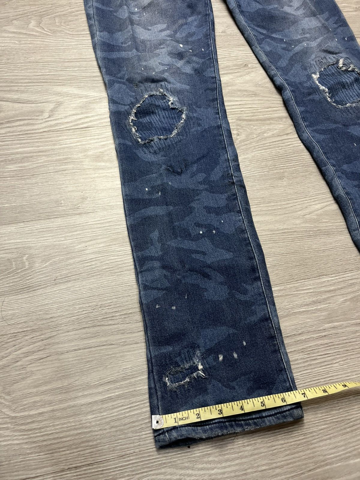 Number (N)ine Number Nine x 1PIU1UGUALE3 Distressed Pants Size US 32 / EU 48 - 13 Thumbnail