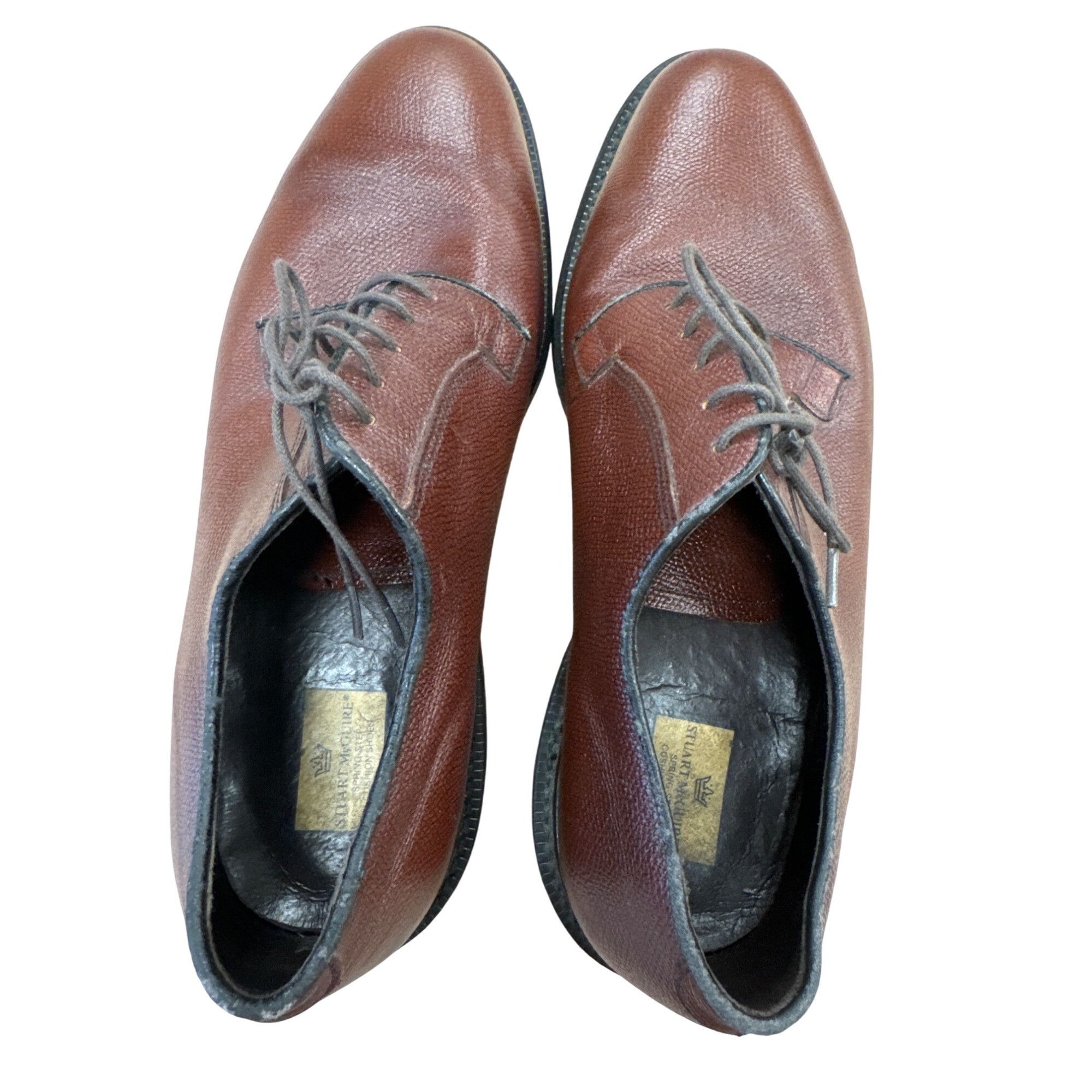 Designer Stuart McGuire Mens Brown Leather Dress Shoes 10EE SKU 6964 Size US 10 / EU 43 - 8 Thumbnail