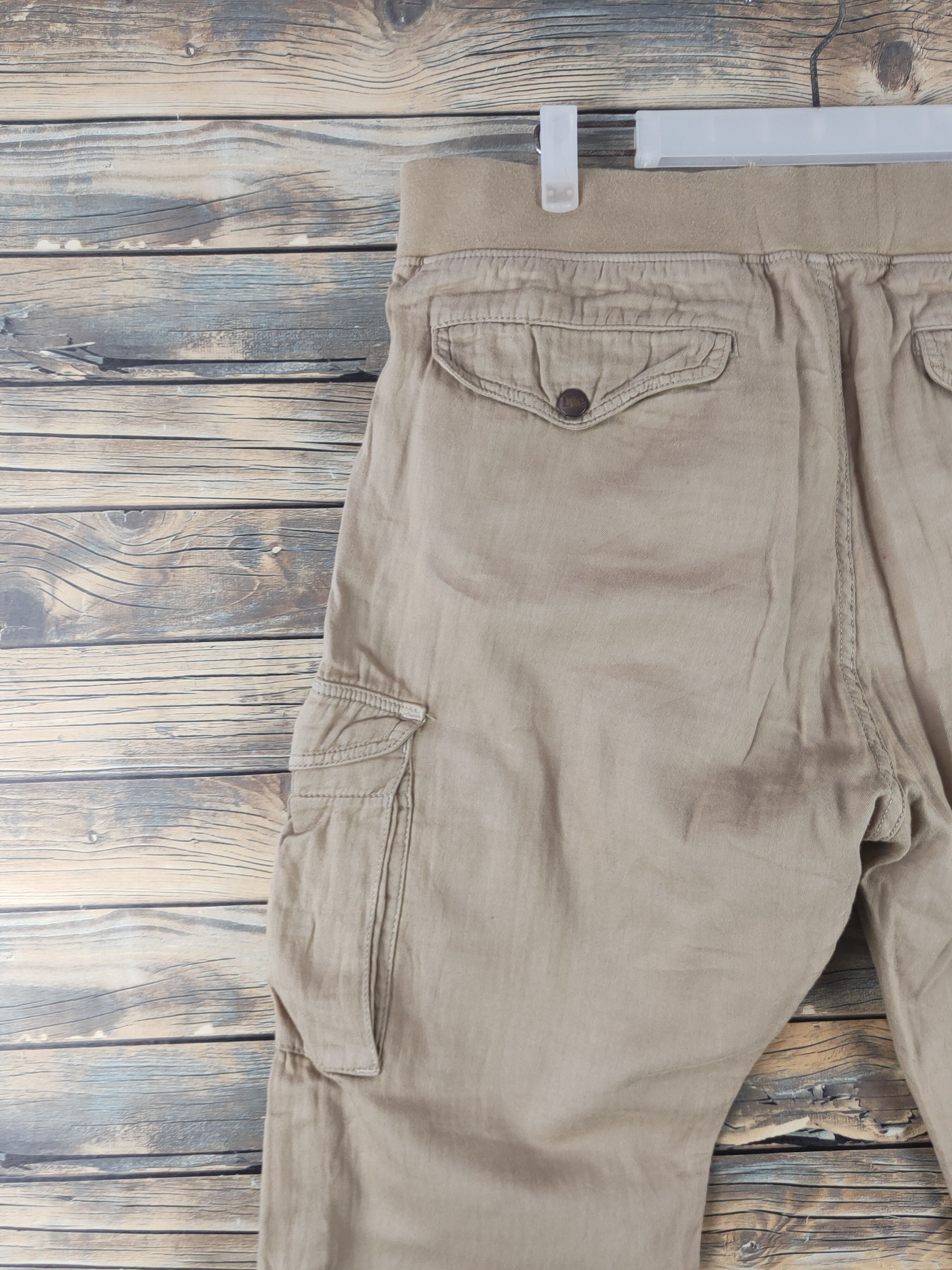 Japanese Brand DL Lee Beige Multipocket Tactical Cargo Pants #1934 Size US 34 / EU 50 - 8 Thumbnail