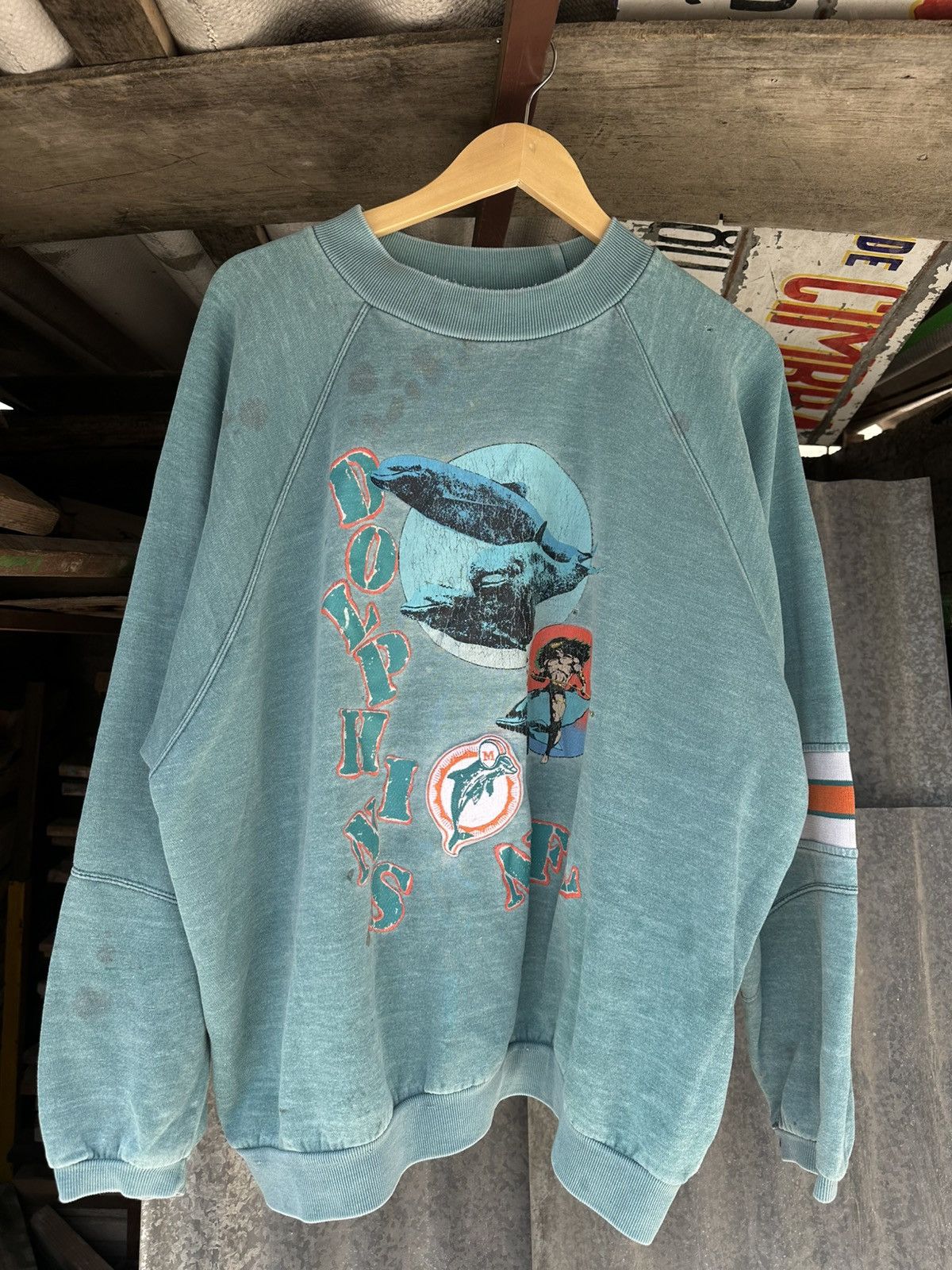 Other Vintage Crewneck Dolphins de Miami Aquaman Distressed Size US XL / EU 56 / 4 - 1 Thumbnail