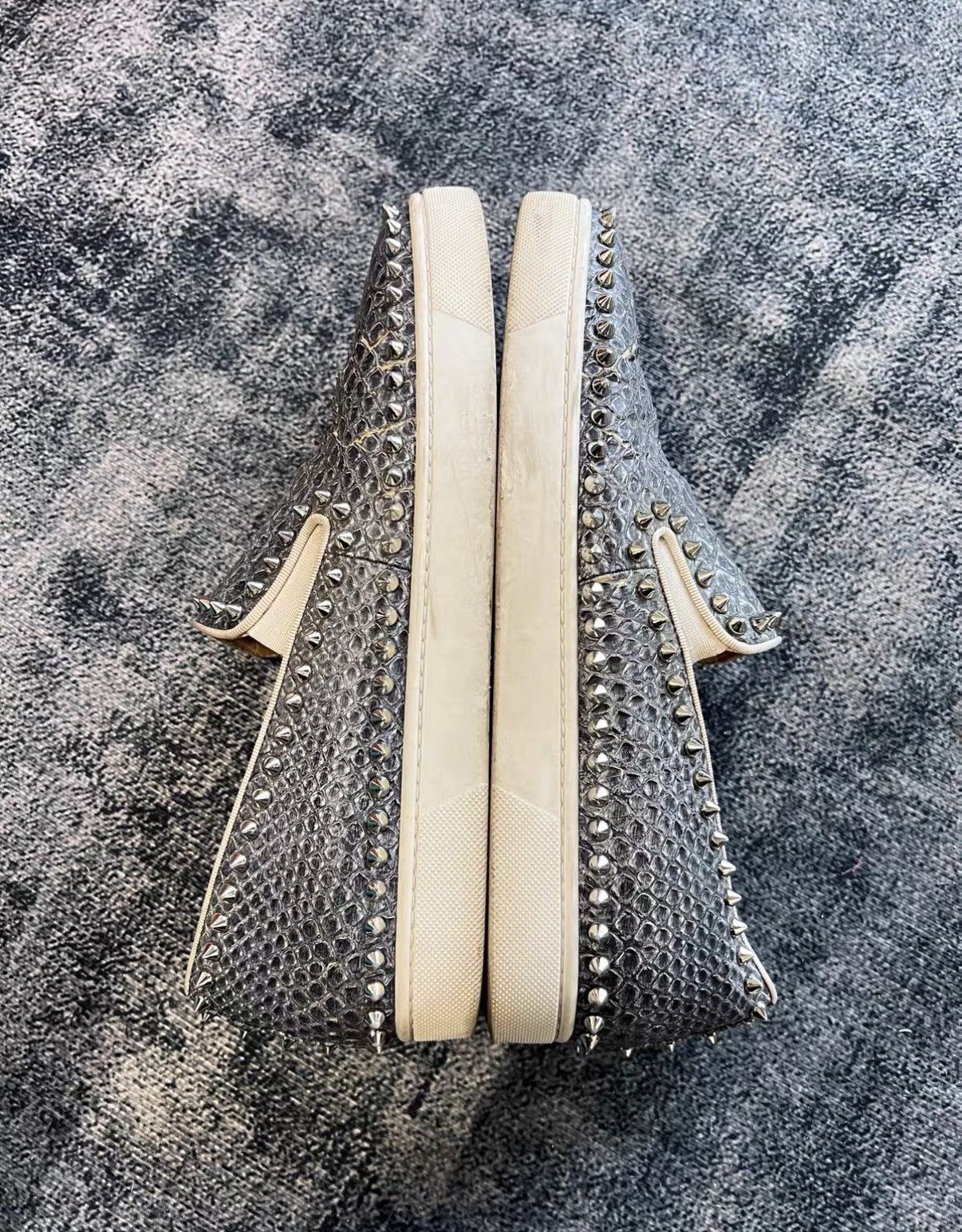 Christian Louboutin Christian Louboutin Batik Snakeskin Studded Shoes J42 Size US 9.5 / EU 42-43 - 4 Thumbnail