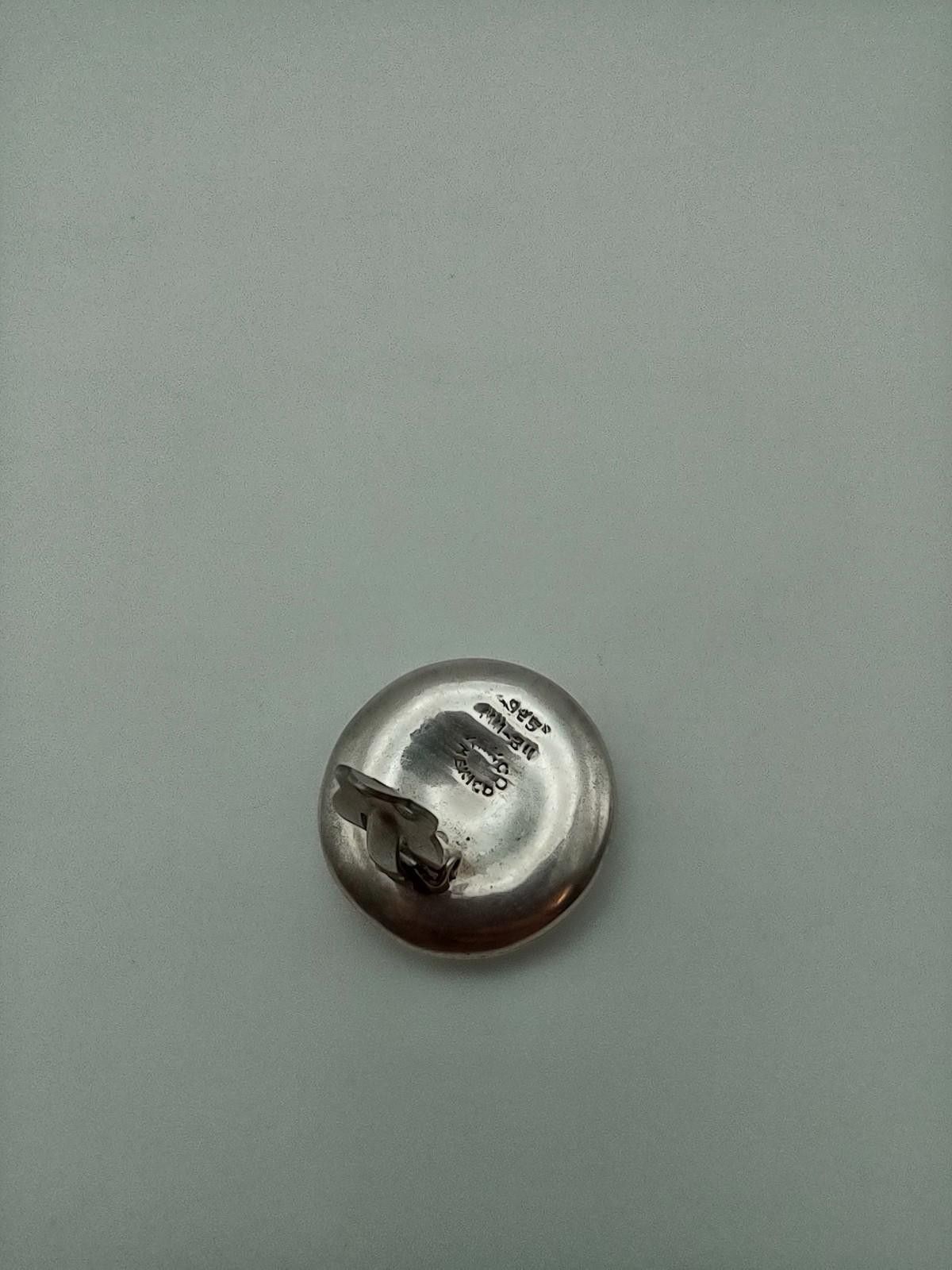 Other Taxco Mexico Sterling Domed Button Clip Earrings Size ONE SIZE - 2 Thumbnail