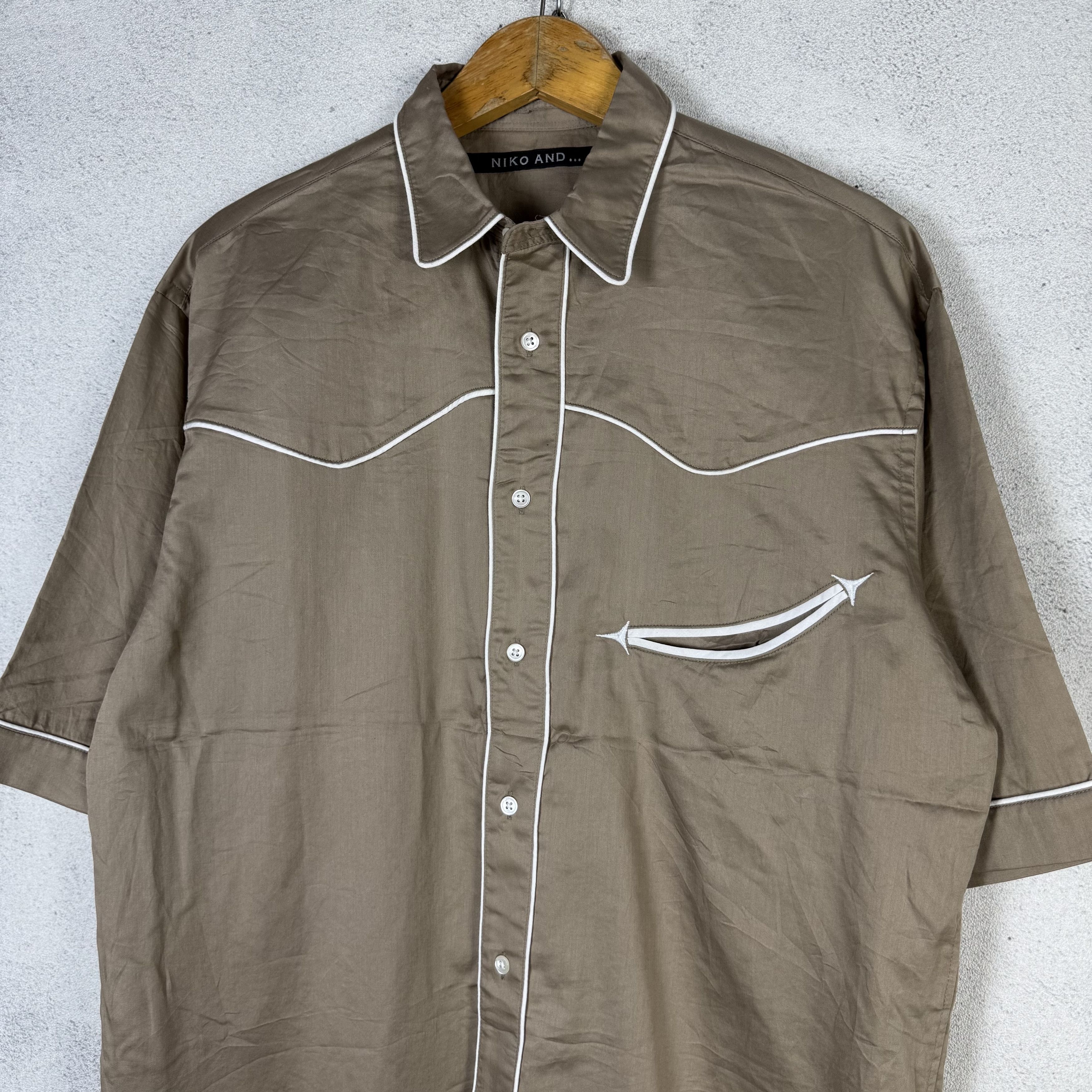 Japanese Brand Niko and... Western Oversized Shirt Size US L / EU 52-54 / 3 - 3 Thumbnail