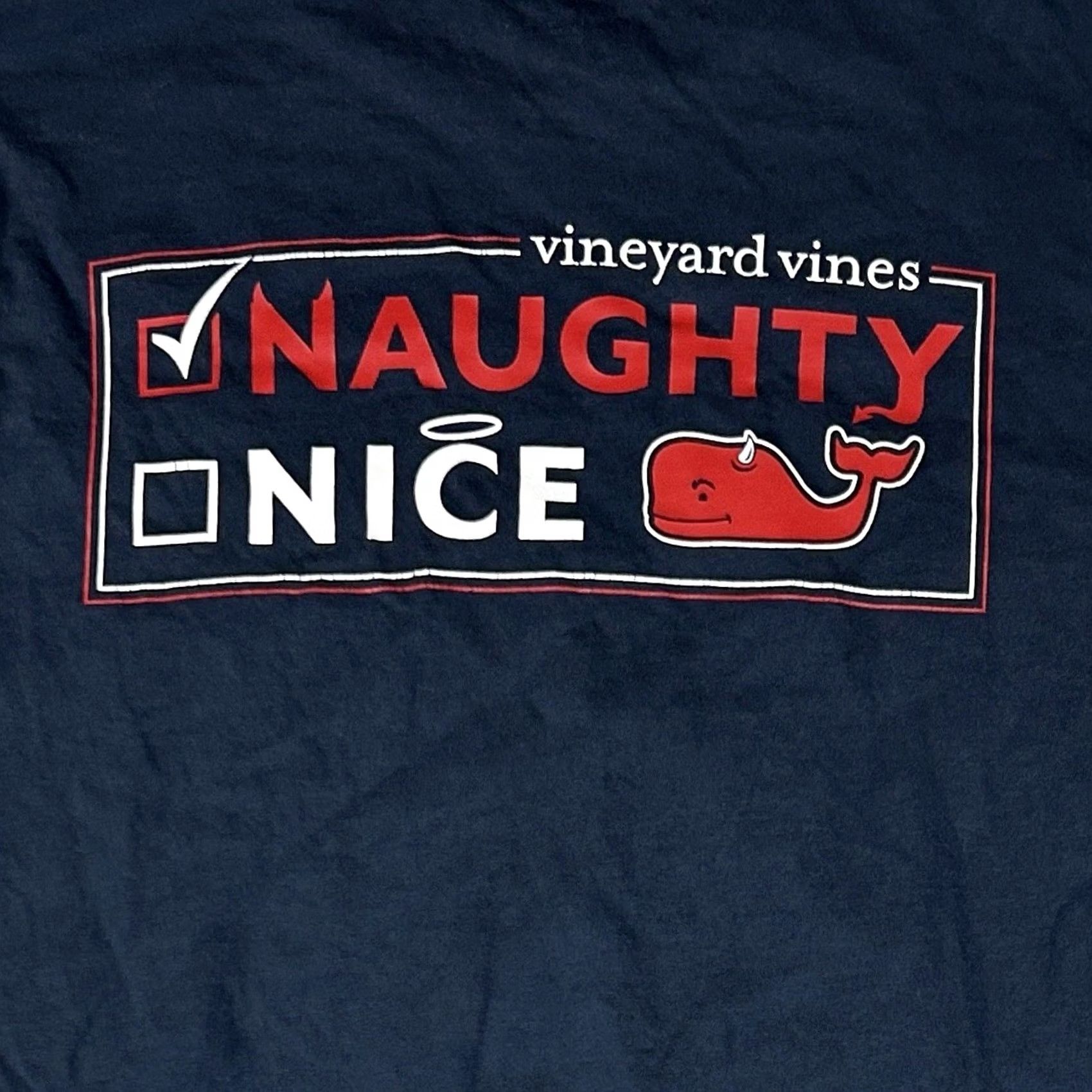 Vineyard Vines Vineyard Vines Long Sleeve Shirt Men's S Blue Christmas Naughty or Nice Whale Pockets T-Shirt Size US S / EU 44-46 / 1 - 7 Thumbnail