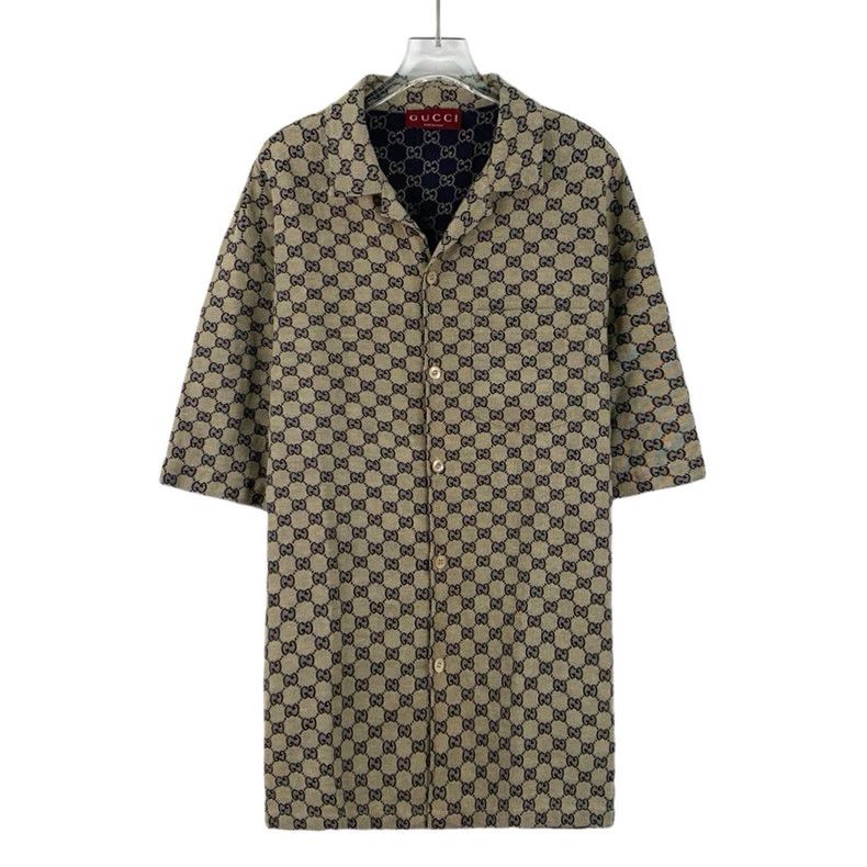 Gucci Gucci Brown logo jacquad full print lapel single-breasted Size US L / EU 52-54 / 3 - 1 Thumbnail