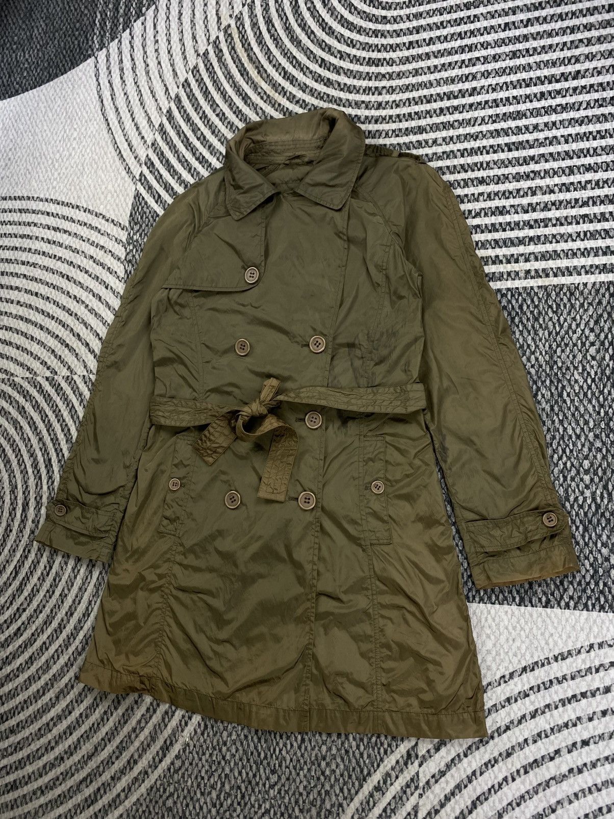 Add Vintage Add Army Green Lightweight Trench Coat Jacket Size US S / EU 44-46 / 1 - 5 Thumbnail