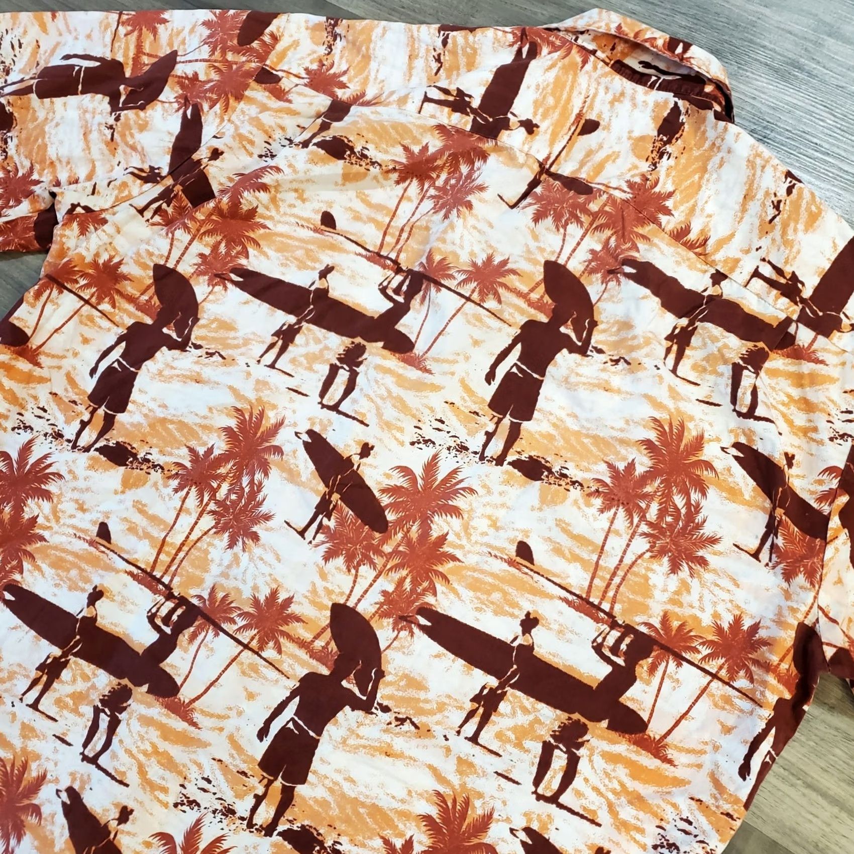 Hilo Hattie VINTAGE Hilo Hattie Shirt Mens L Short Sleeve Button-Up Red Orange Tropical Surfer Graphic Print Casual Hawaiian 70s Beach info Size US L / EU 52-54 / 3 - 5 Thumbnail