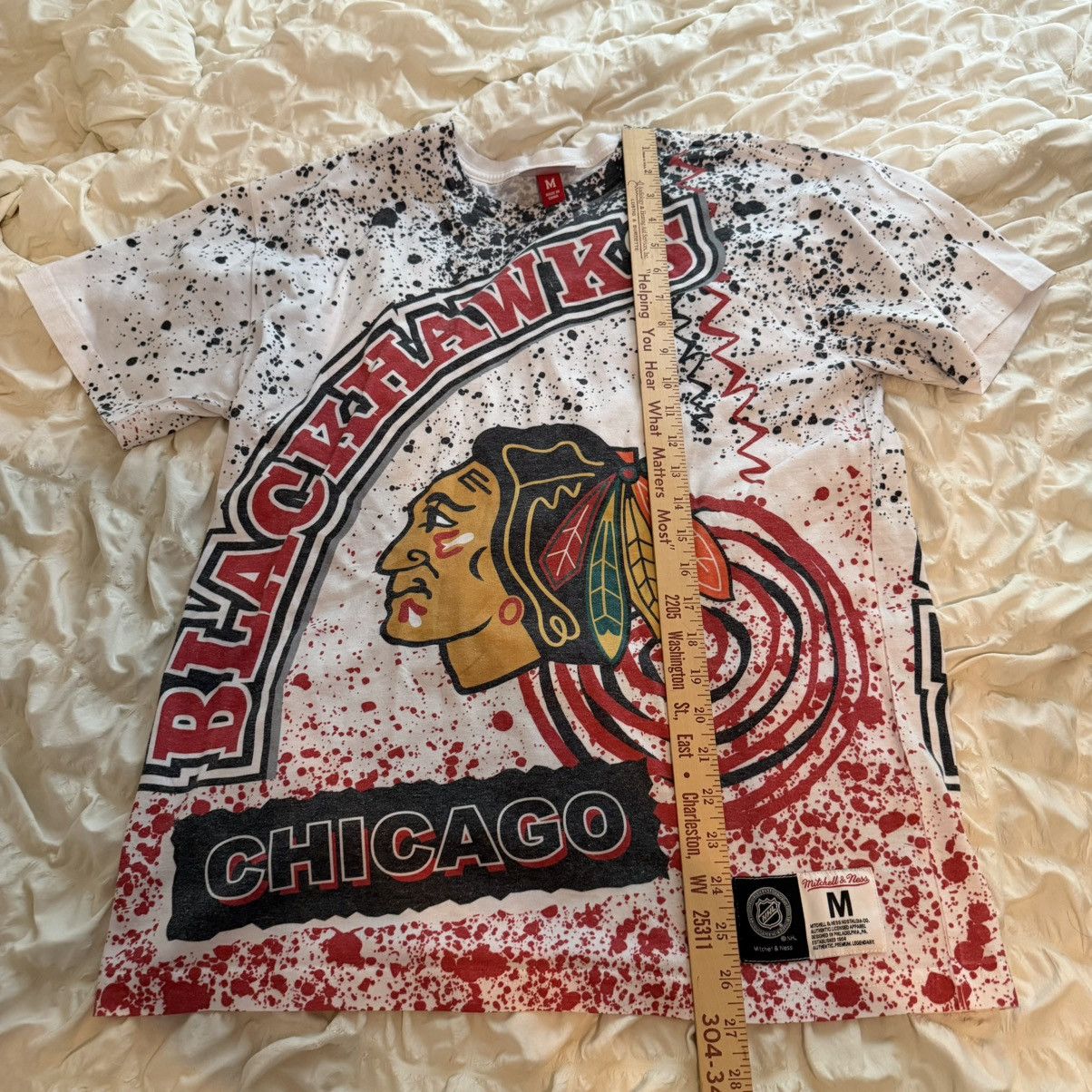 Mitchell & Ness NHL Chicago Blackhawks T Shirt All Over Print AOP Size US M / EU 48-50 / 2 - 4 Thumbnail