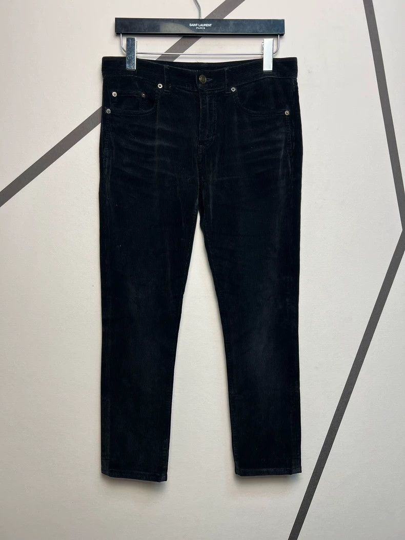 Yves Saint Laurent Saint Laurent Black Corduroy Pants Size US 31 - 1 Thumbnail