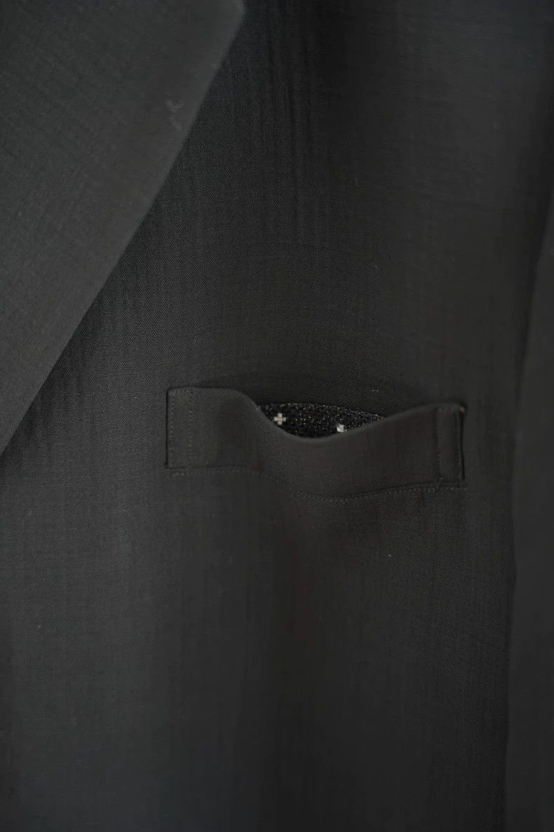 Yohji Yamamoto Yohji Yamamoto Yohji Yamamoto Black Suit Jacket with Embro Size US S / EU 44-46 / 1 - 5 Thumbnail