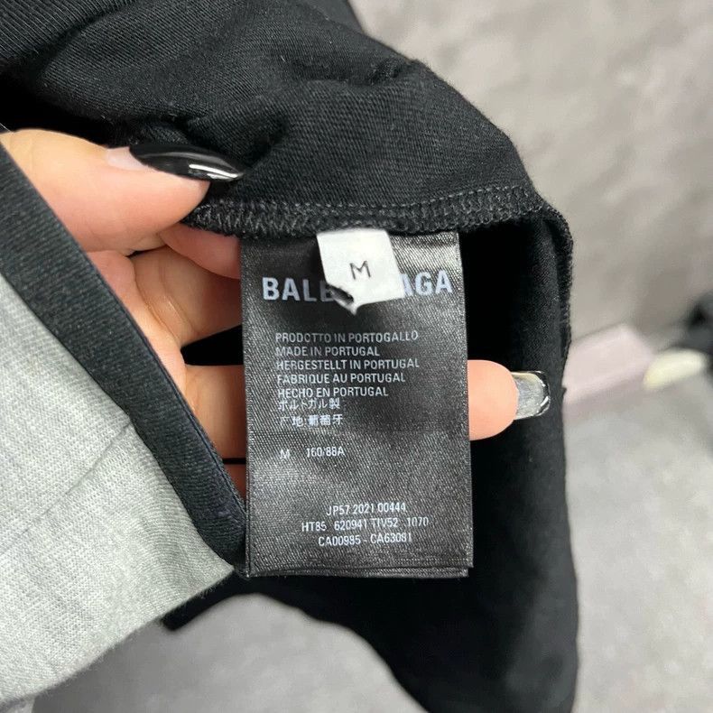 Balenciaga Balenciaga Black Logo Embroidered Short Sleeve Top-2506 Size US M / EU 48-50 / 2 - 4 Thumbnail