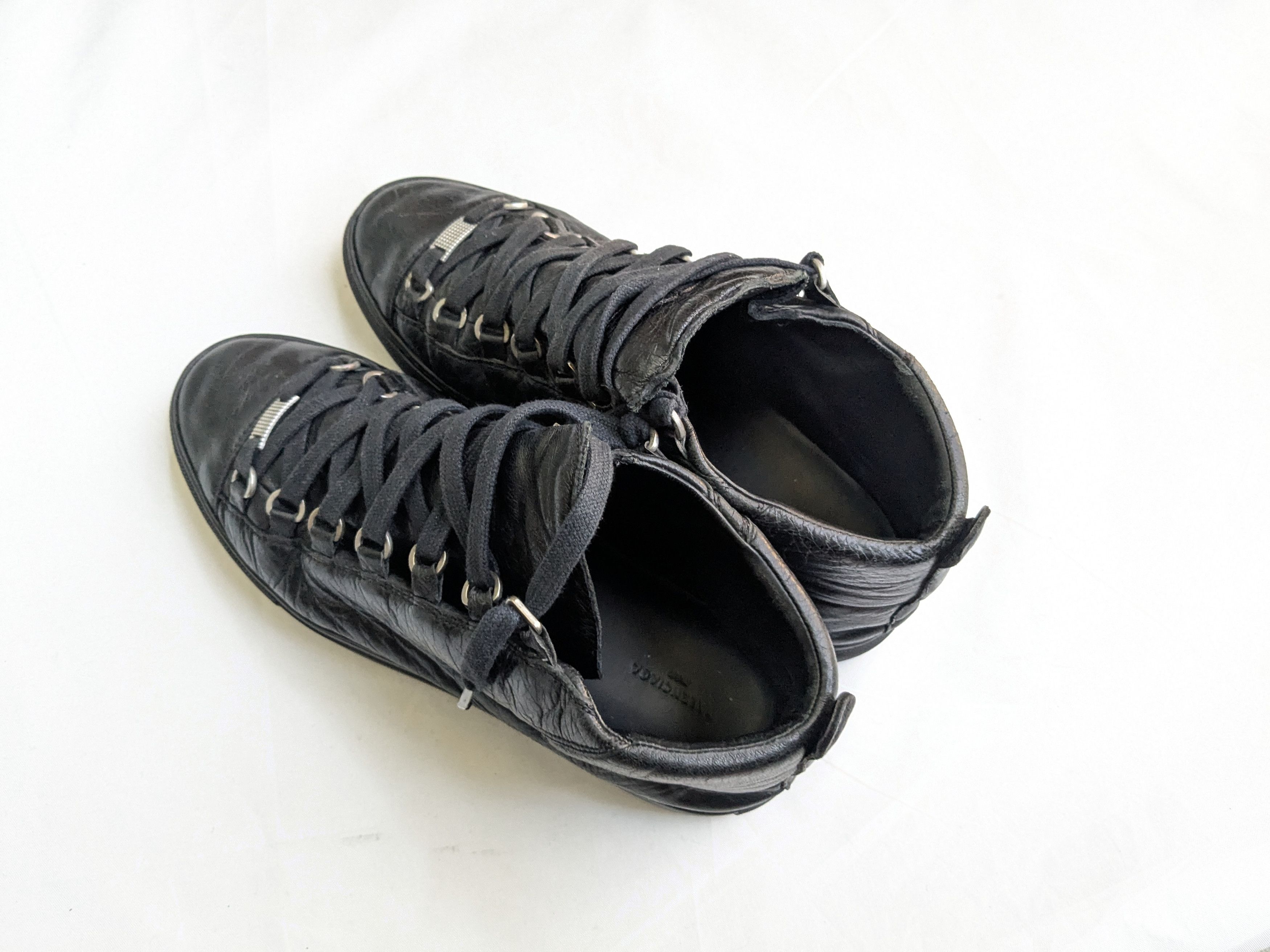 Balenciaga Balenciaga Arena Black High Top 9 Leather Size US 9 / EU 42 - 8 Thumbnail