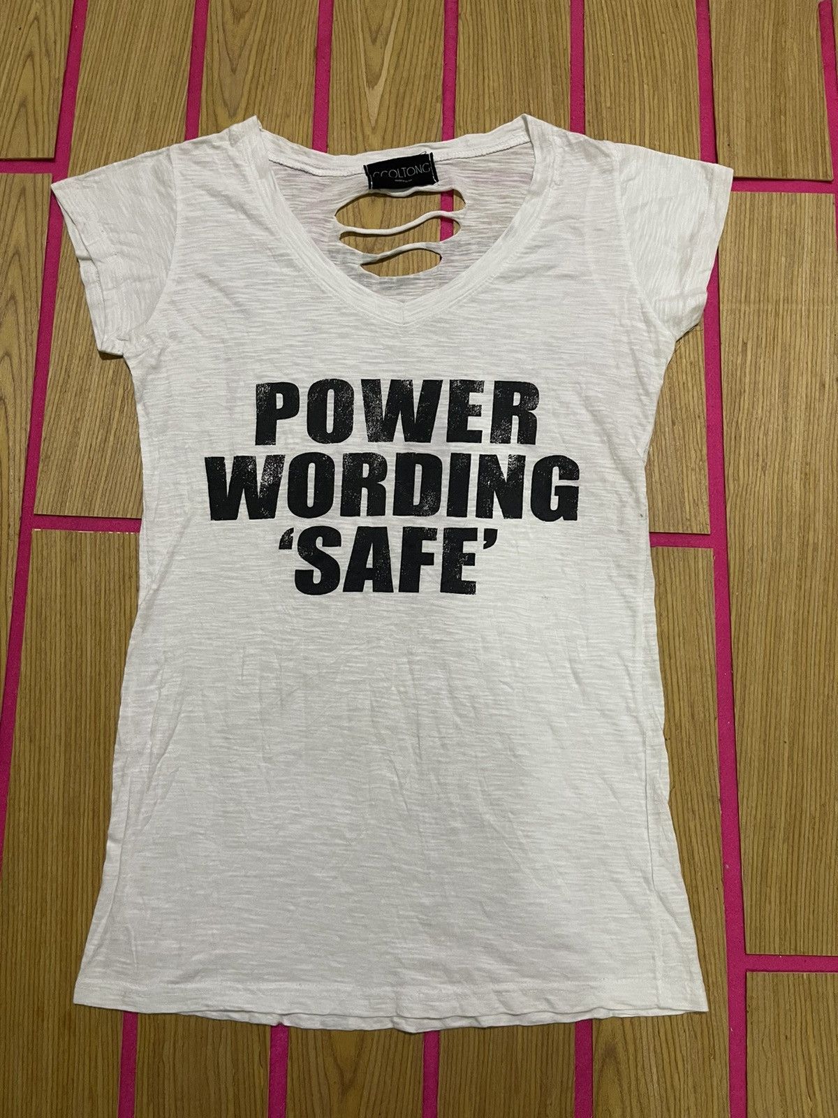 If Six Was Nine CCOLTONG Y2K Women's Short T-shirt Ripped Style Size S / US 4 / IT 40 - 1 Thumbnail